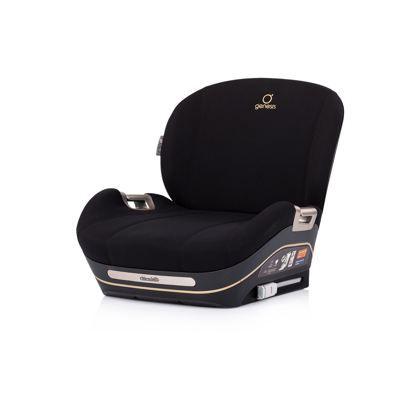 Столче за кола Chipolino Genesis i-Size 125–150 см, черно