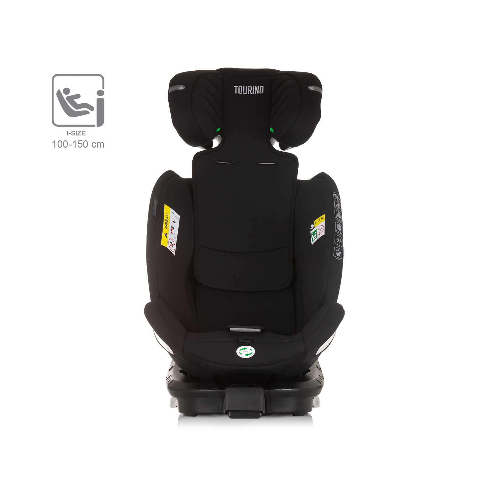 Столче за кола Chipolino Tourino i-Size 40–150 см, обсидиан — снимка 10