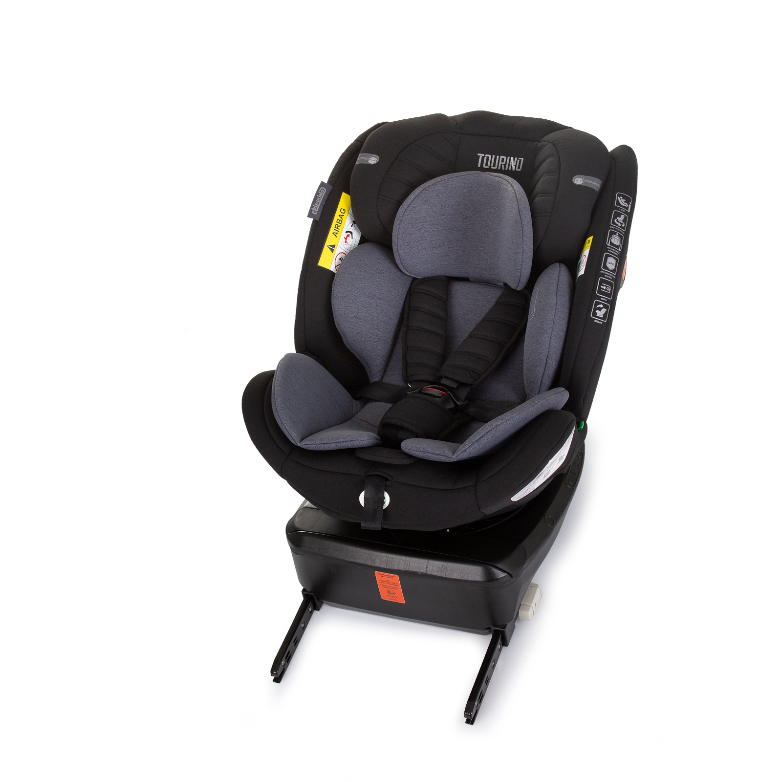 Столче за кола Chipolino Tourino i-Size 40–150 см, обсидиан — снимка 11