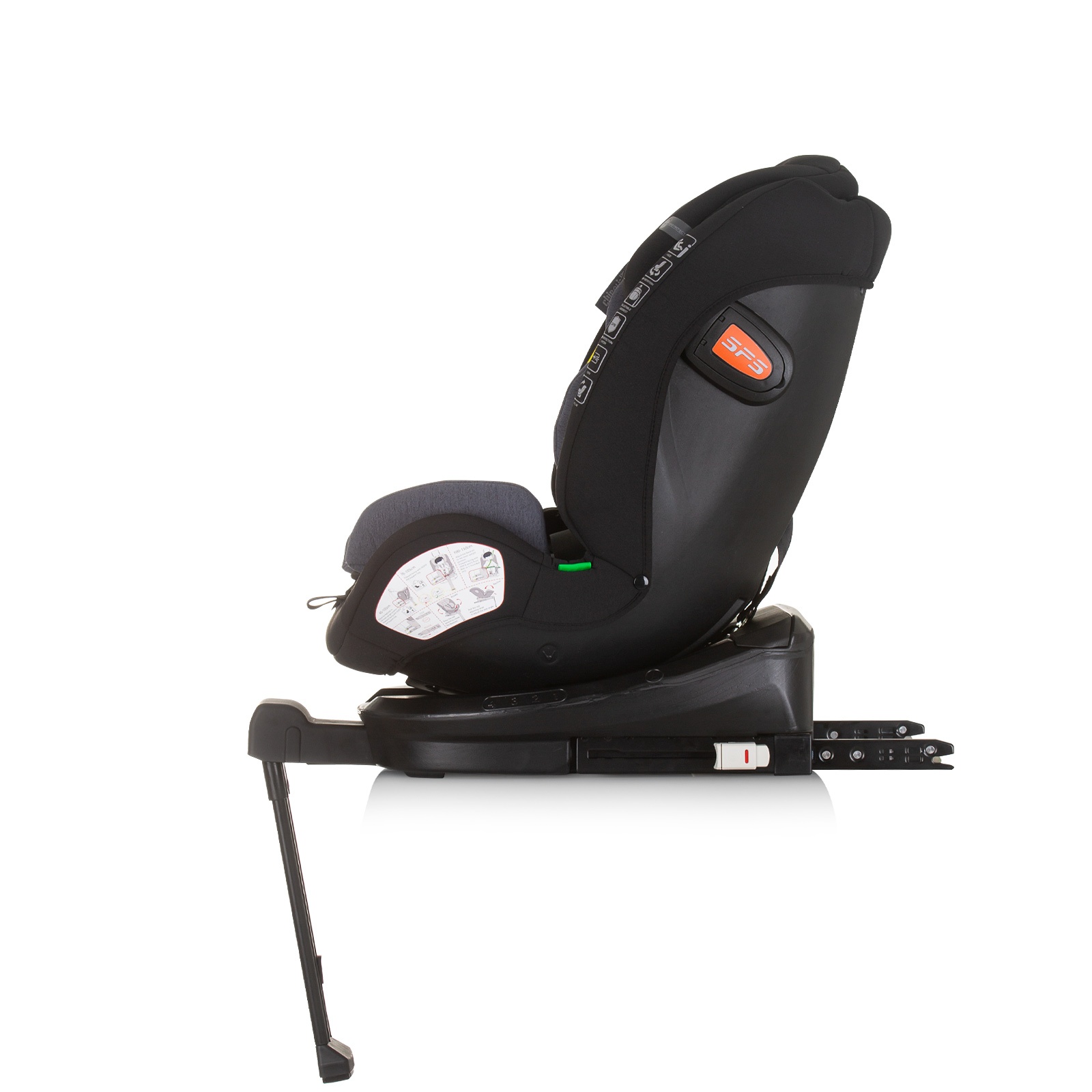 Столче за кола Chipolino Tourino i-Size 40–150 см, обсидиан — снимка 5