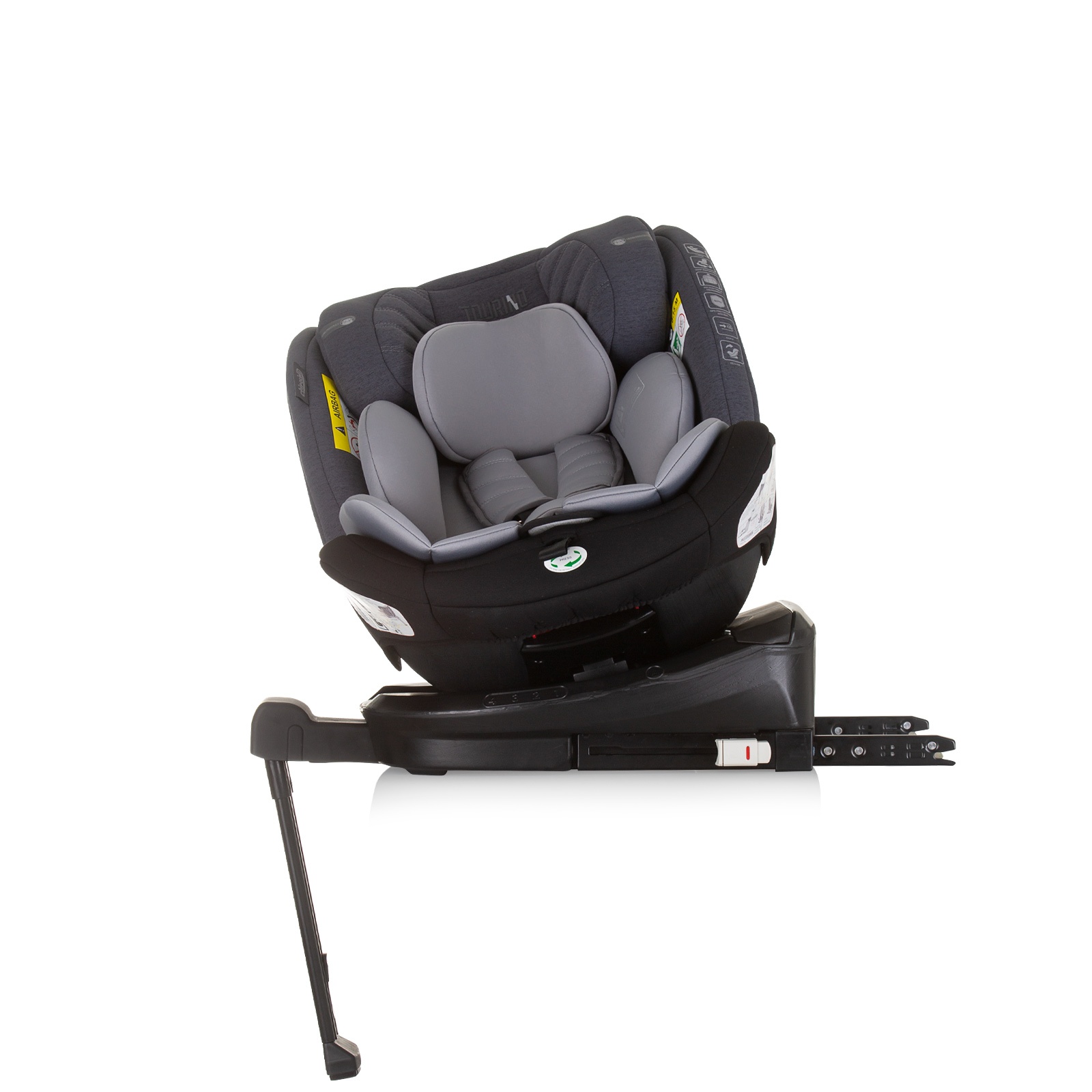 Столче за кола Chipolino Tourino i-Size 40–150 см, сив микс — снимка 7