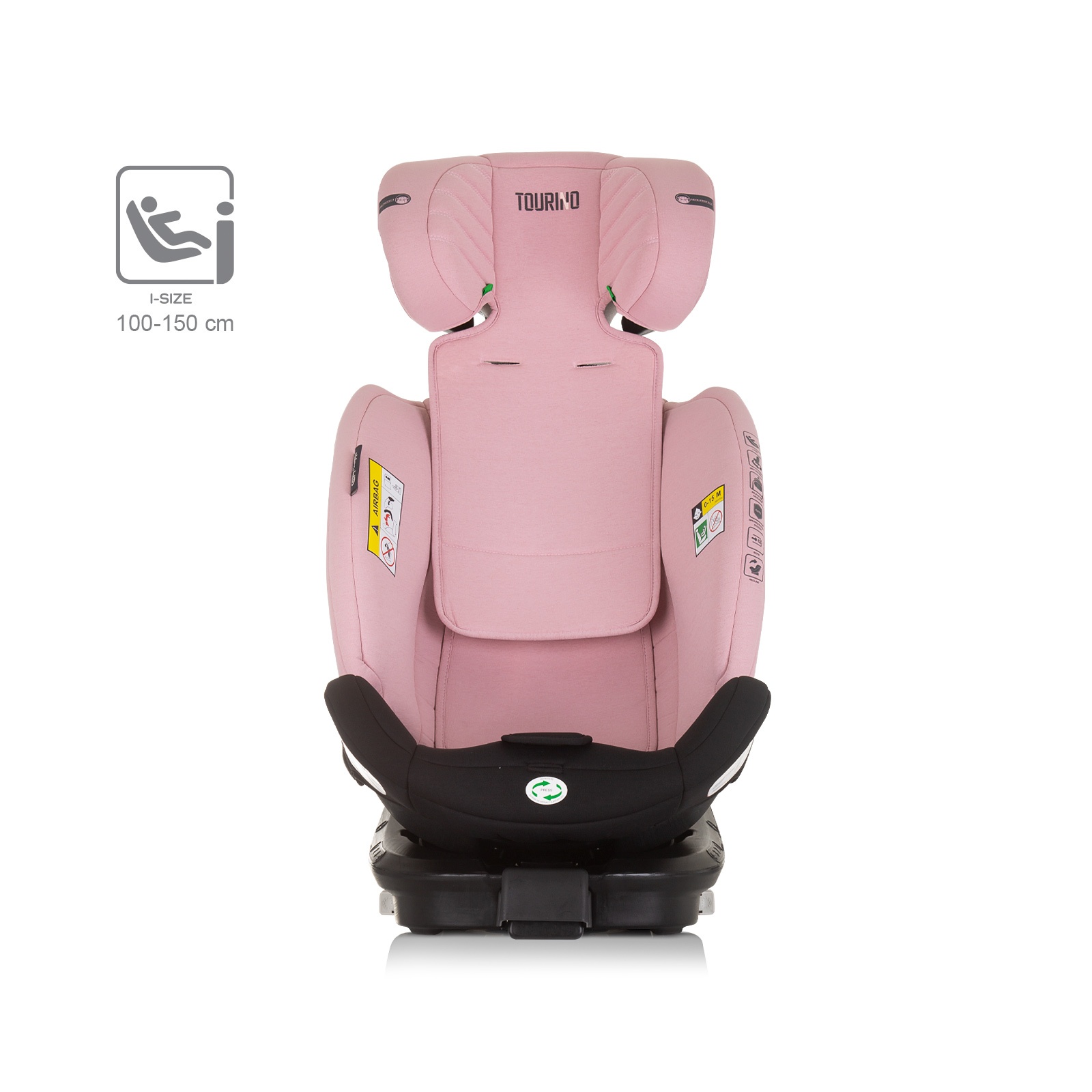 Столче за кола Chipolino Tourino i-Size 40–150 см, фламинго — снимка 10