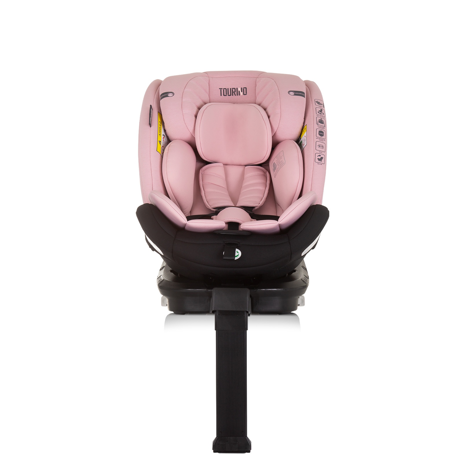 Столче за кола Chipolino Tourino i-Size 40–150 см, фламинго — снимка 4