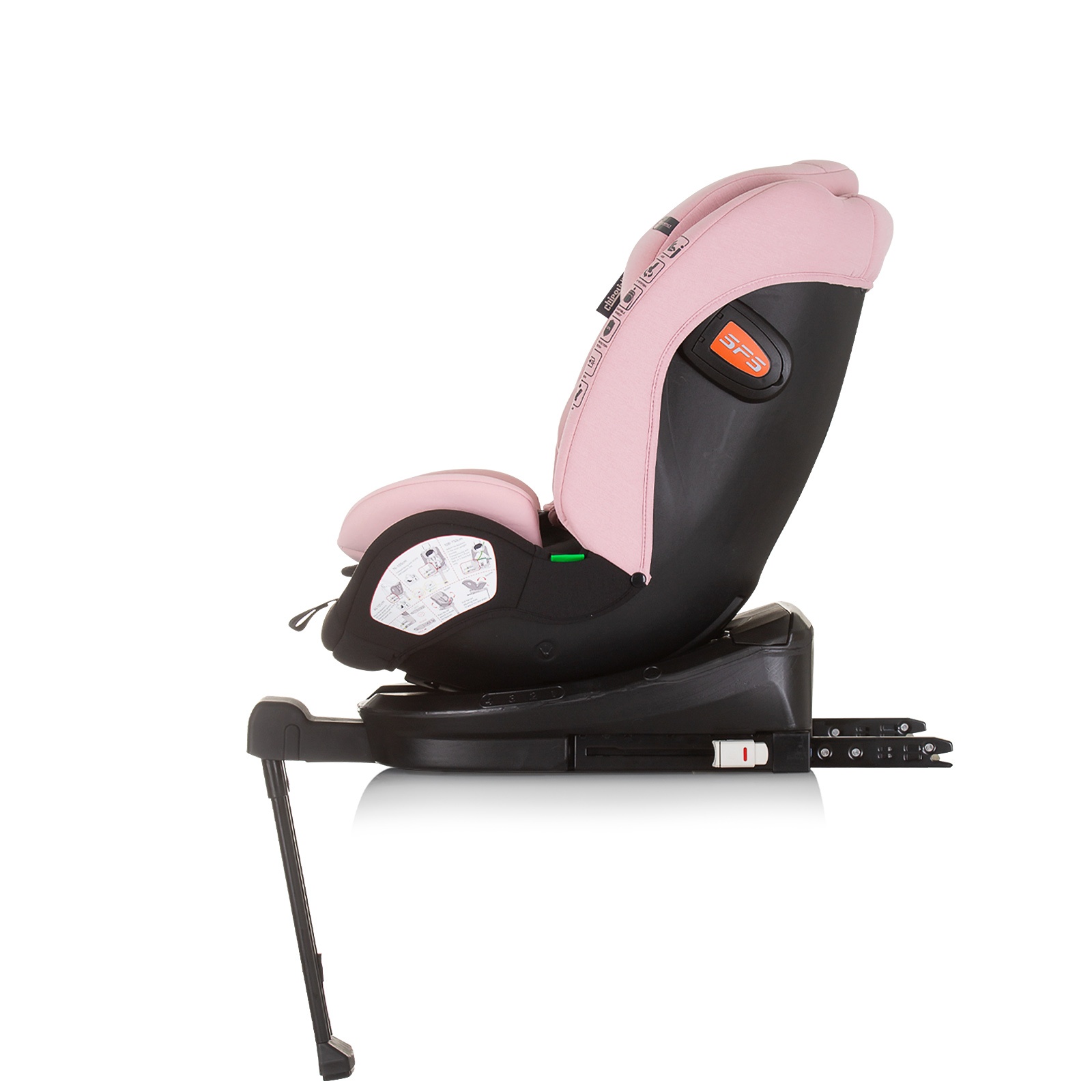 Столче за кола Chipolino Tourino i-Size 40–150 см, фламинго — снимка 5