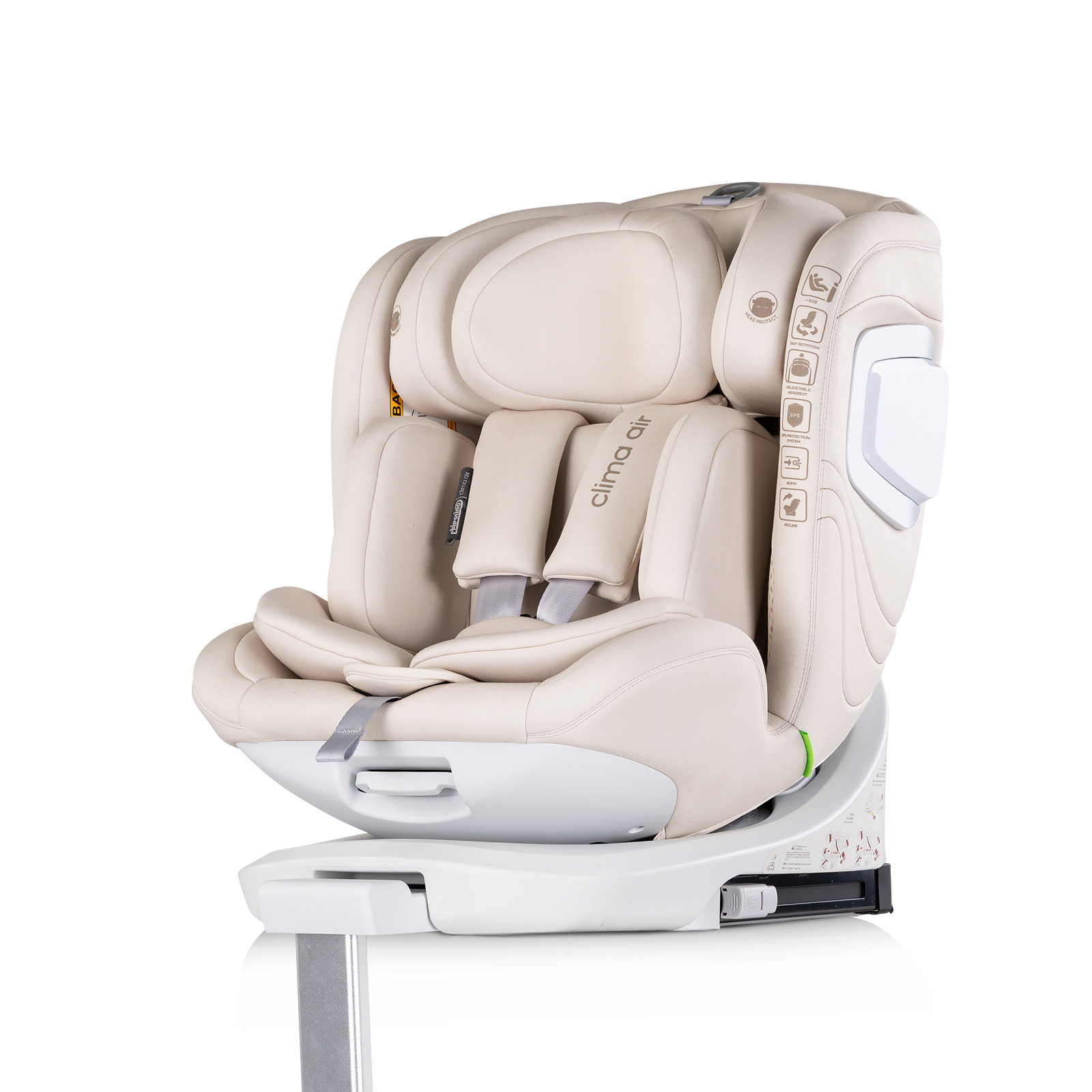 Столче за кола Chipolino Clima Air i-Size 40–150 см, бишкота