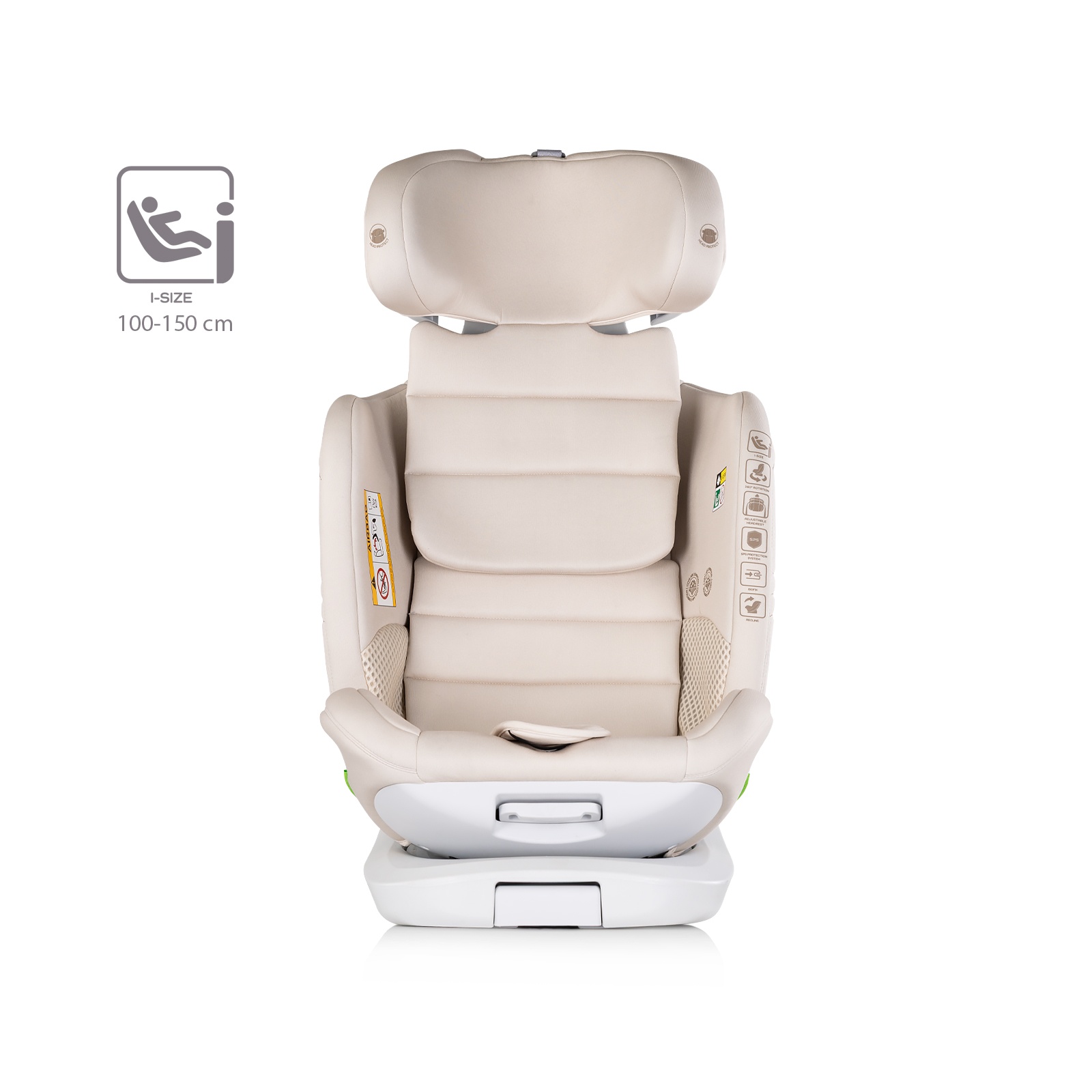 Столче за кола Chipolino Clima Air i-Size 40–150 см, бишкота — снимка 10