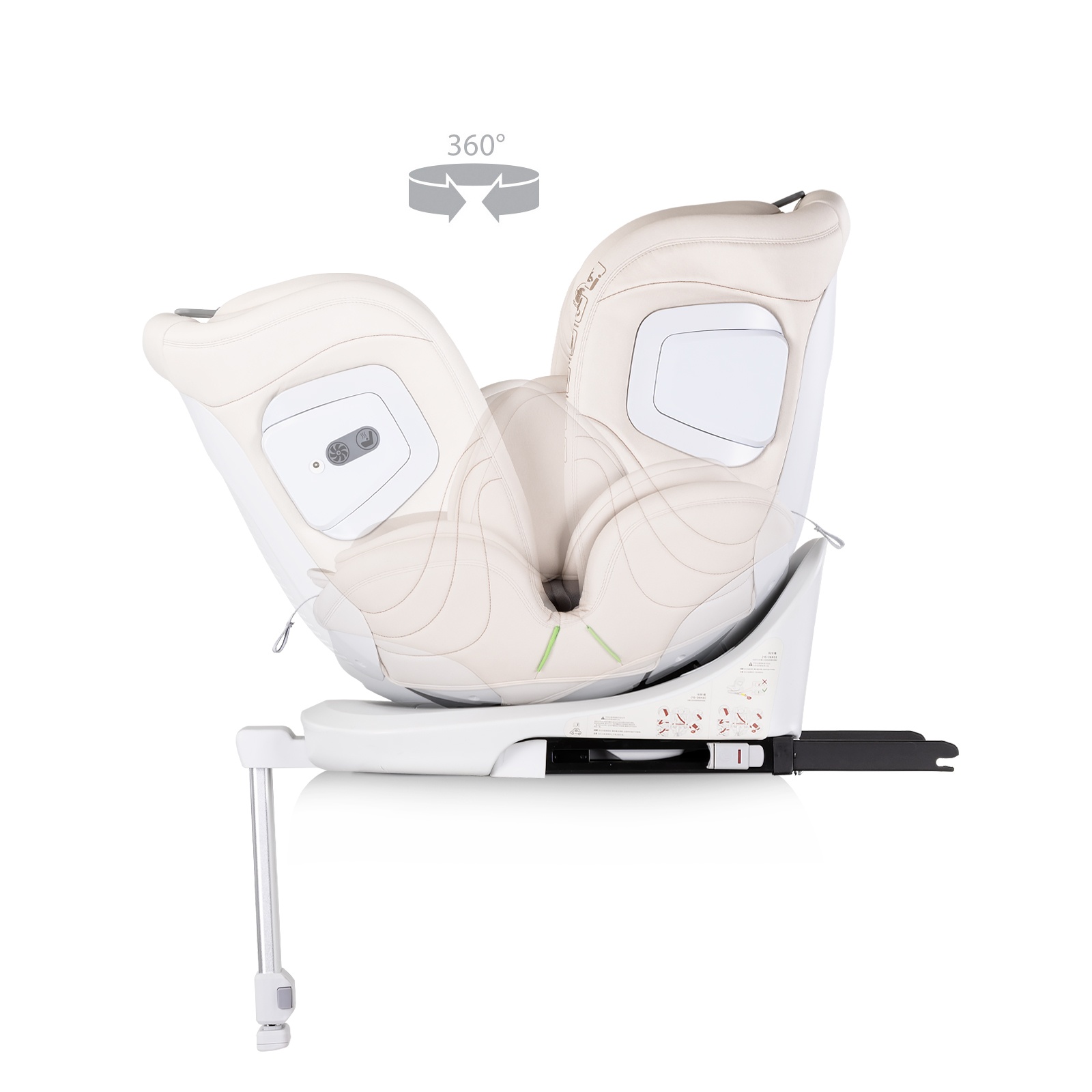 Столче за кола Chipolino Clima Air i-Size 40–150 см, бишкота — снимка 8