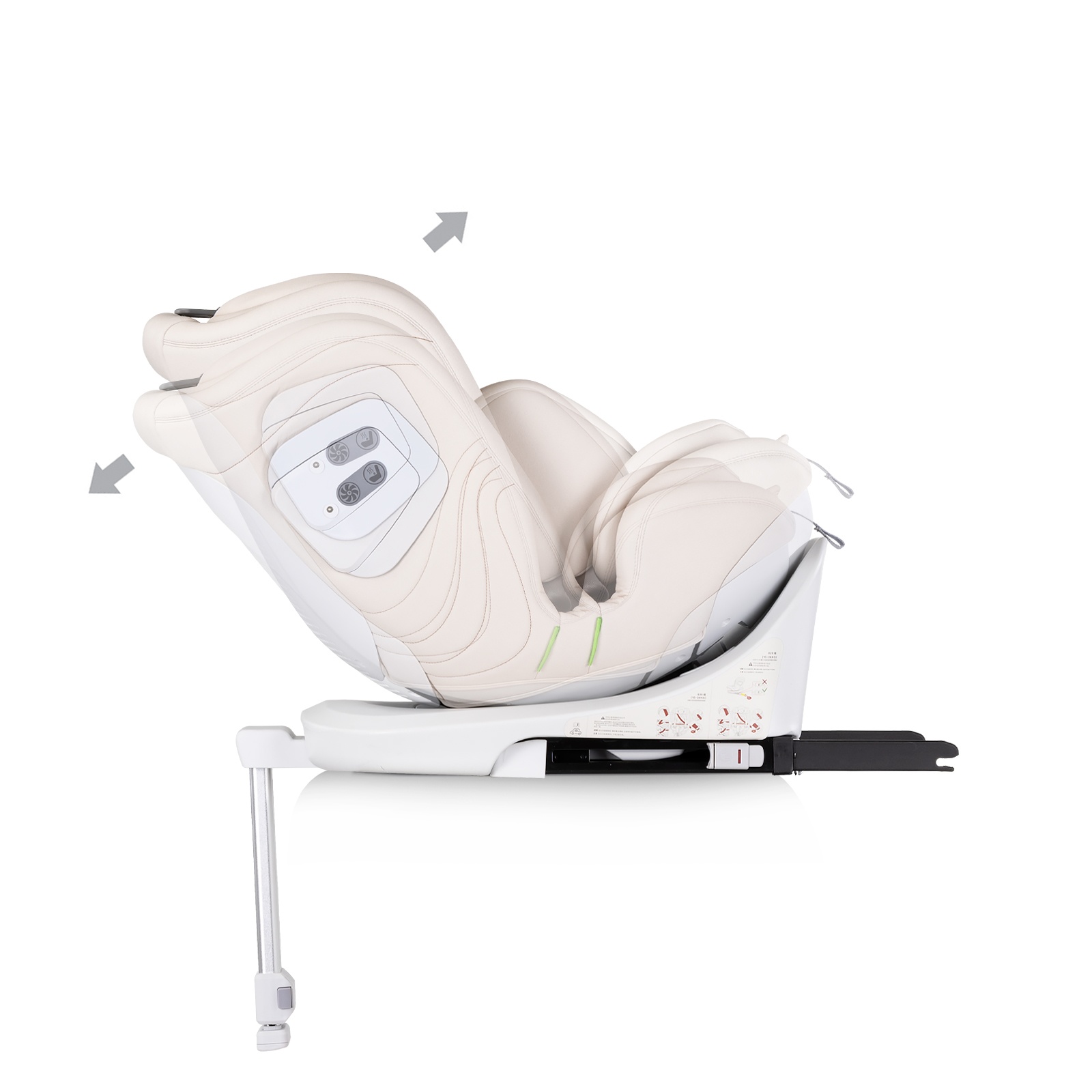 Столче за кола Chipolino Clima Air i-Size 40–150 см, бишкота — снимка 9