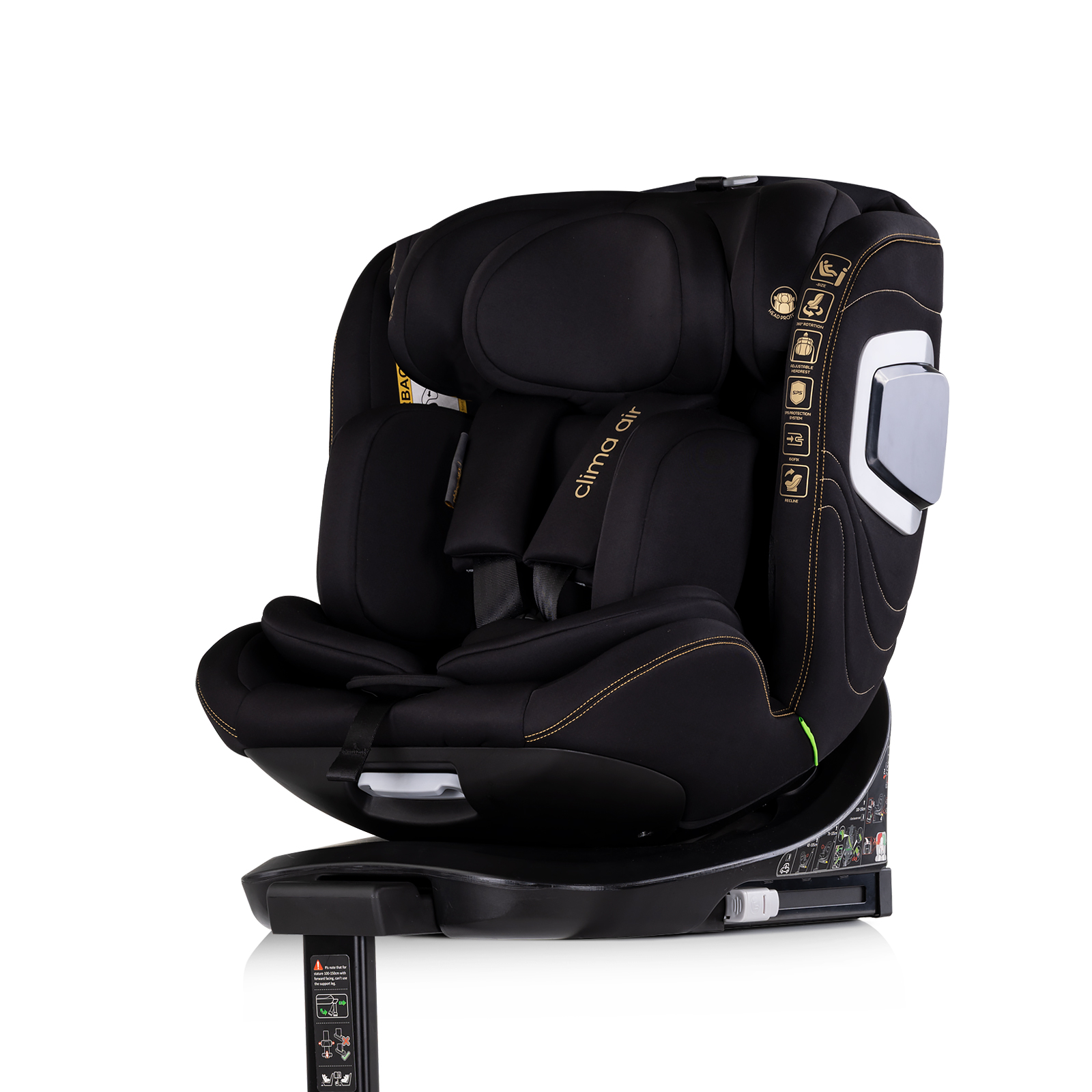 Столче за кола Chipolino Clima Air i-Size 40–150 см, къпина