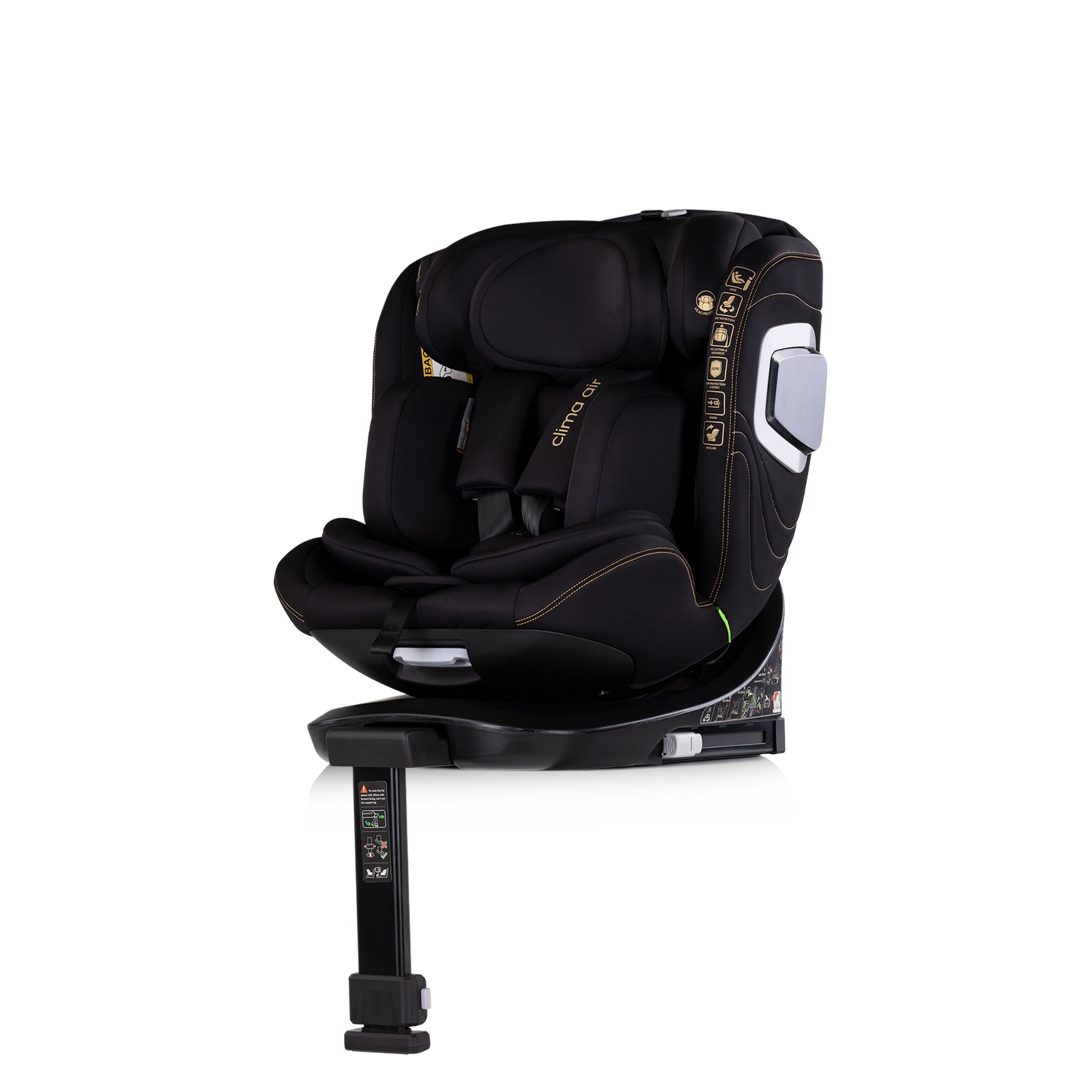 Столче за кола Chipolino Clima Air i-Size 40–150 см, къпина — снимка 3