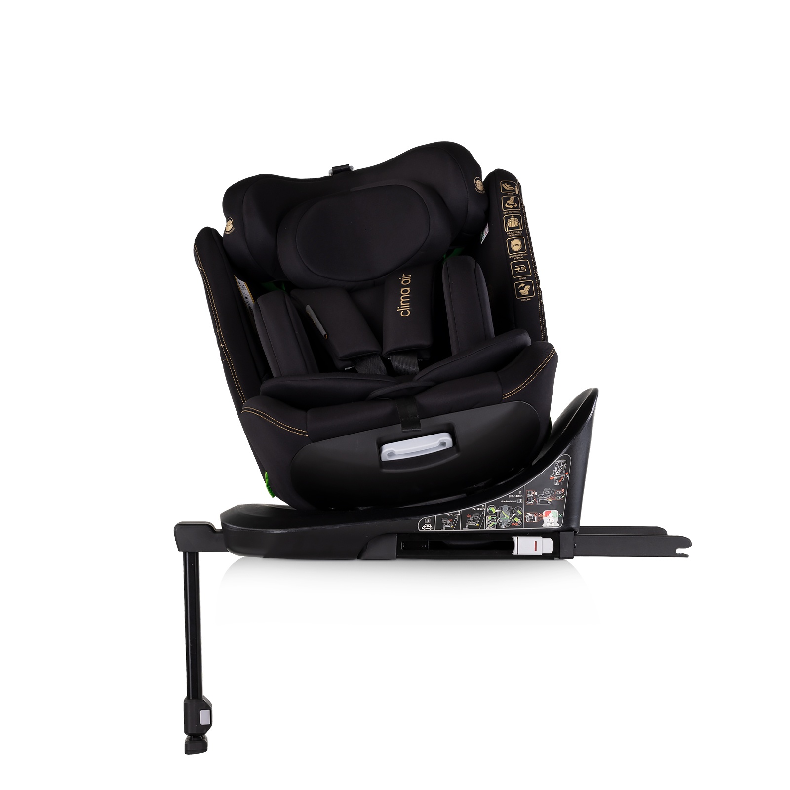 Столче за кола Chipolino Clima Air i-Size 40–150 см, къпина — снимка 7
