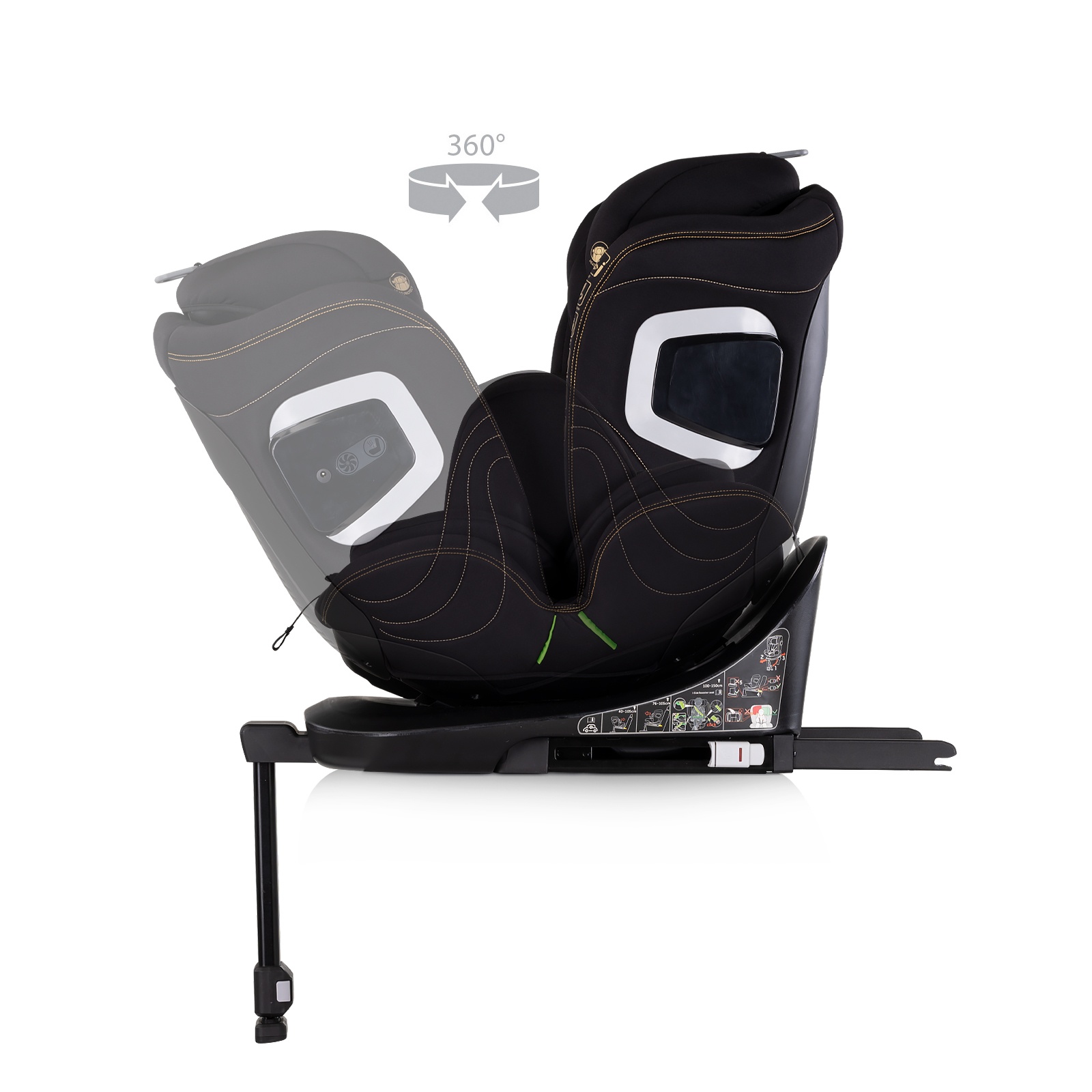 Столче за кола Chipolino Clima Air i-Size 40–150 см, къпина — снимка 8