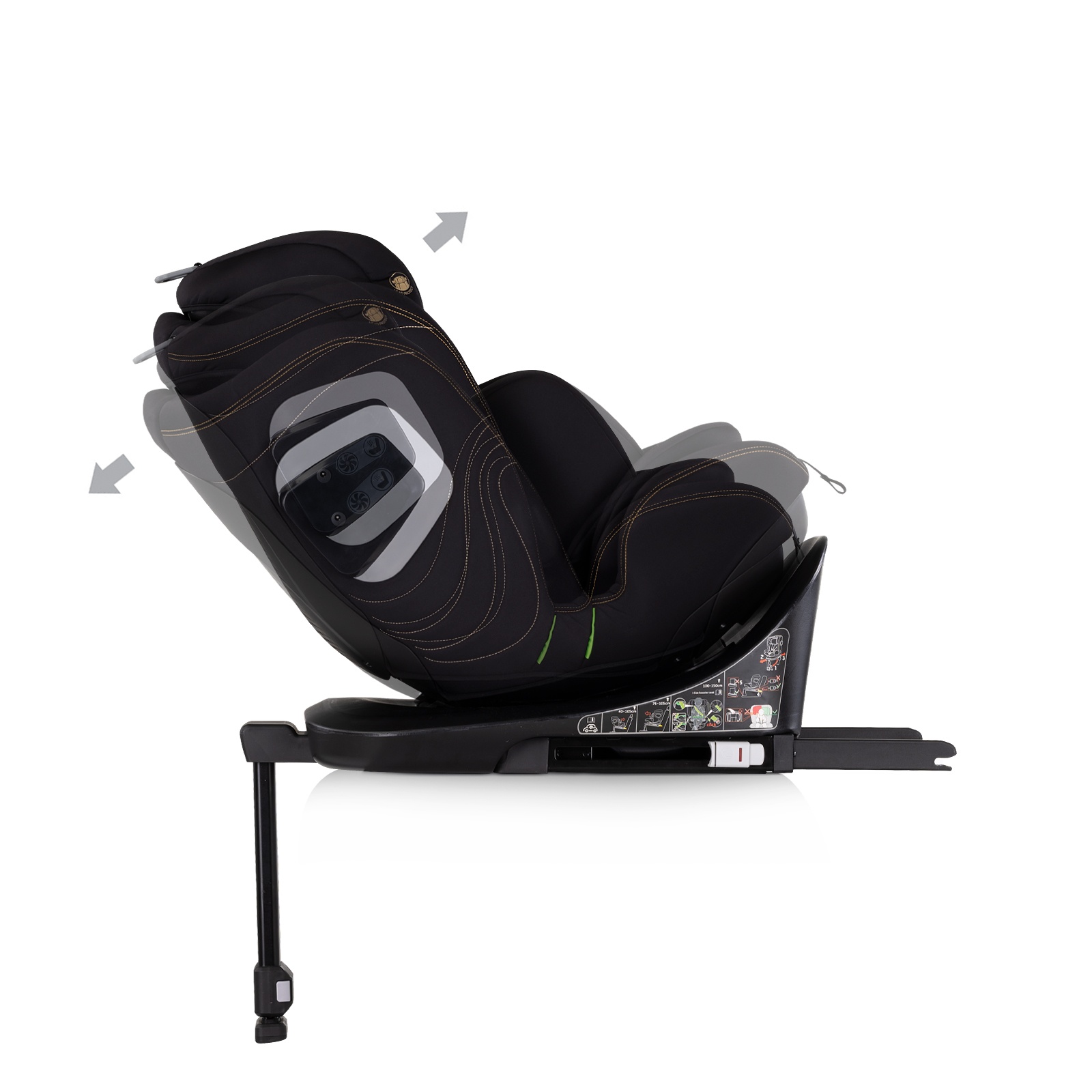 Столче за кола Chipolino Clima Air i-Size 40–150 см, къпина — снимка 9