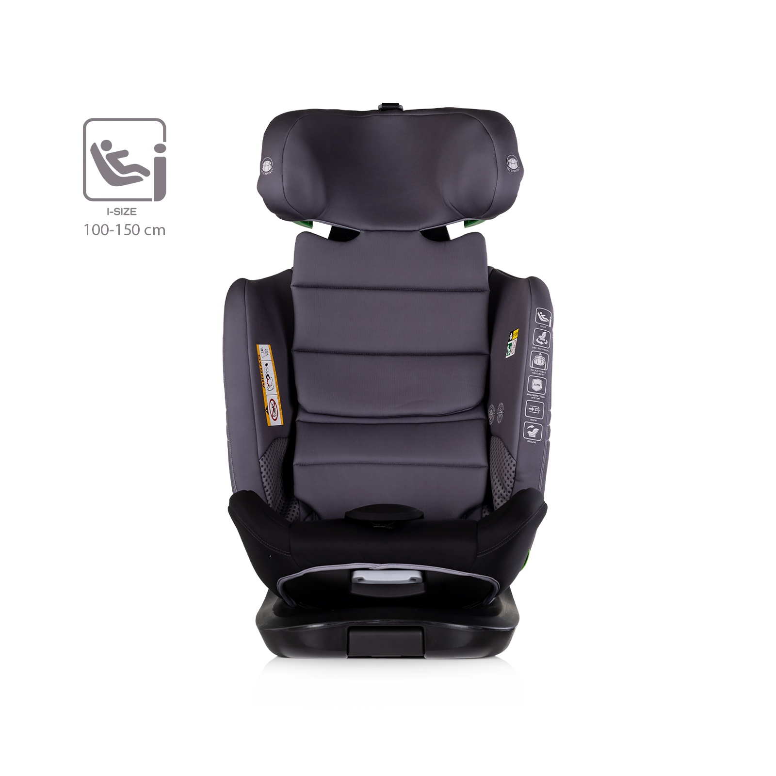 Столче за кола Chipolino Clima Air i-Size 40–150 см, антрацит — снимка 10
