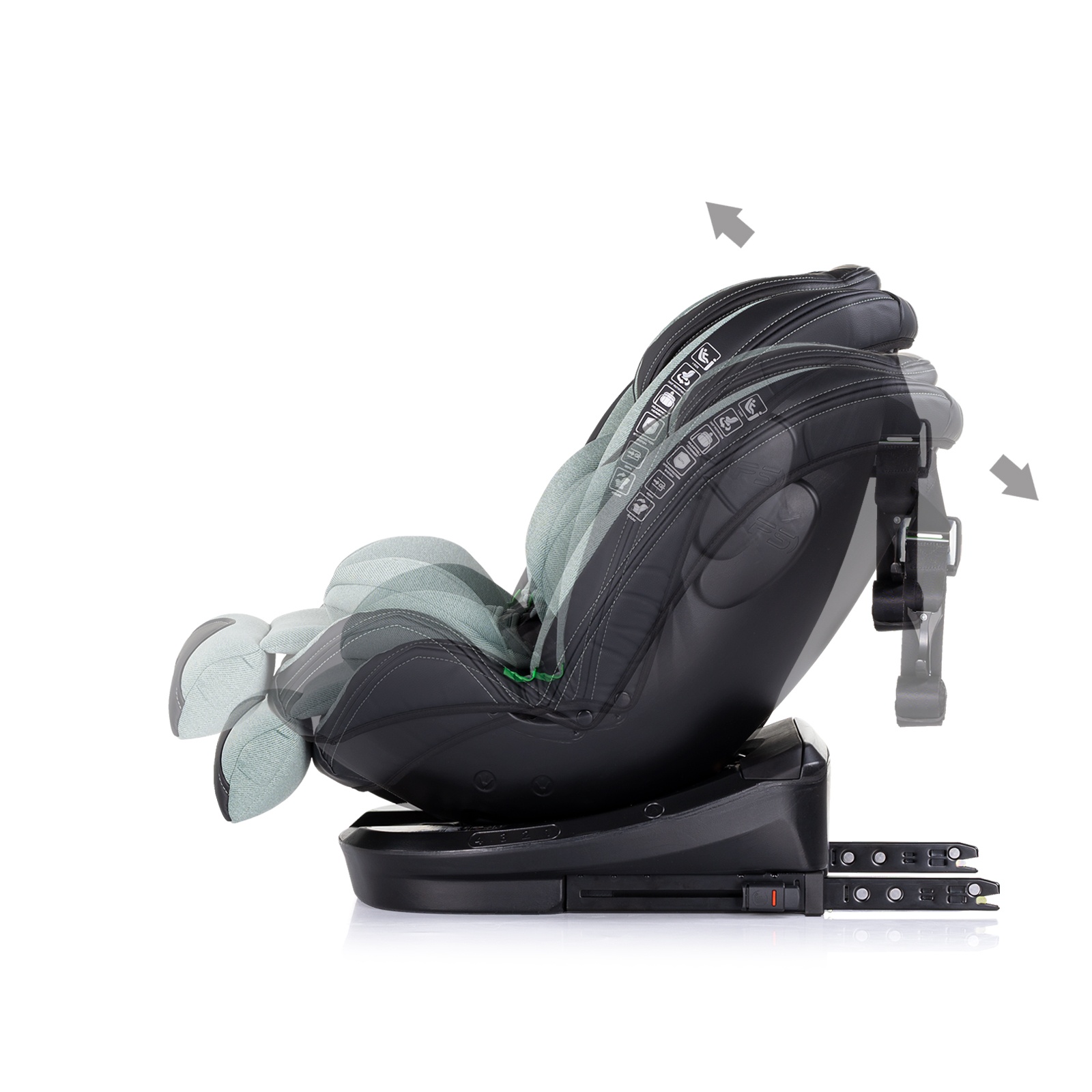 Столче за кола Chipolino Hypnotic i-Size 40–150 см, босилек — снимка 6