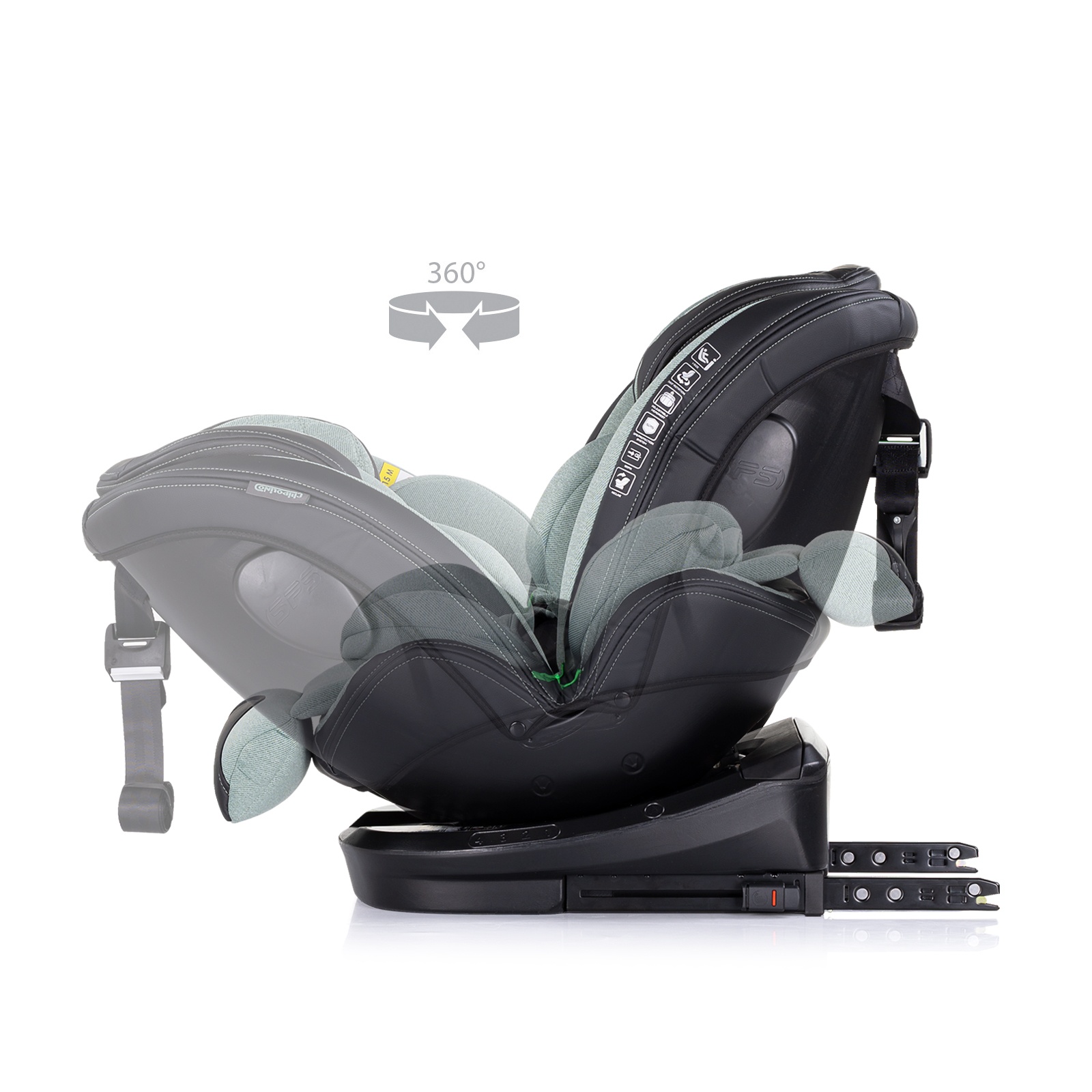 Столче за кола Chipolino Hypnotic i-Size 40–150 см, босилек — снимка 8
