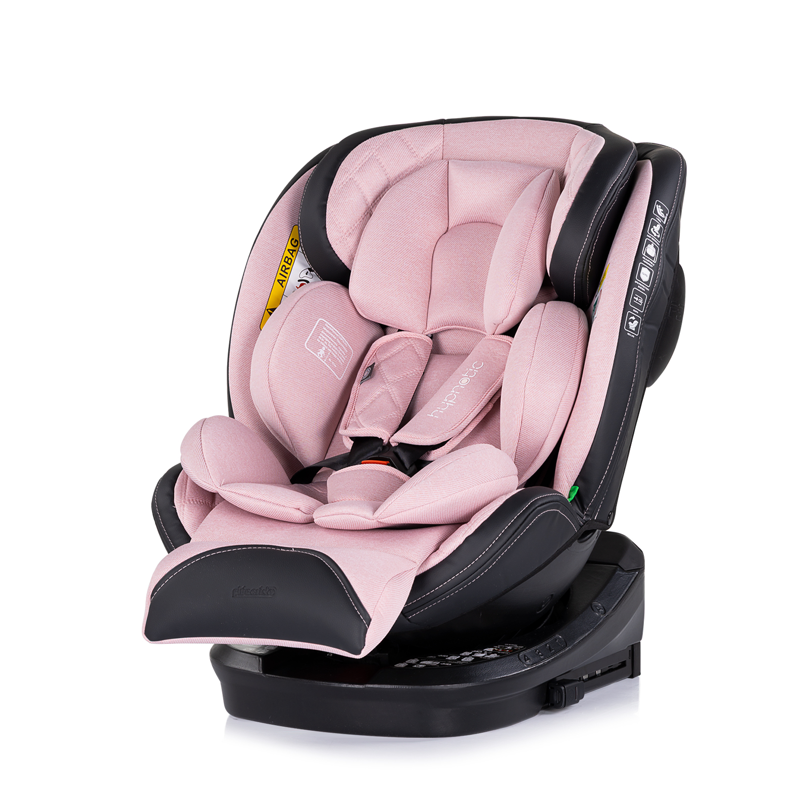 Столче за кола Chipolino Hypnotic i-Size 40–150 см, розов маршмелоу