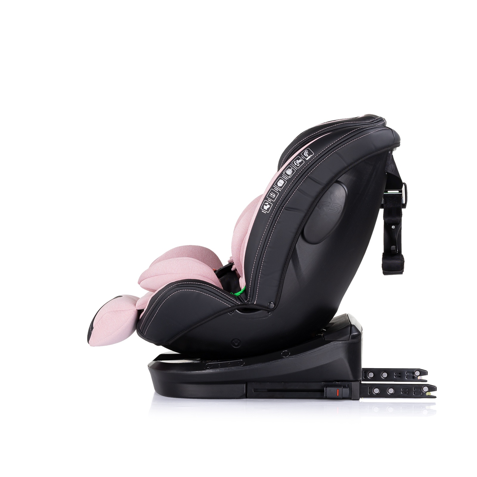 Столче за кола Chipolino Hypnotic i-Size 40–150 см, розов маршмелоу — снимка 5