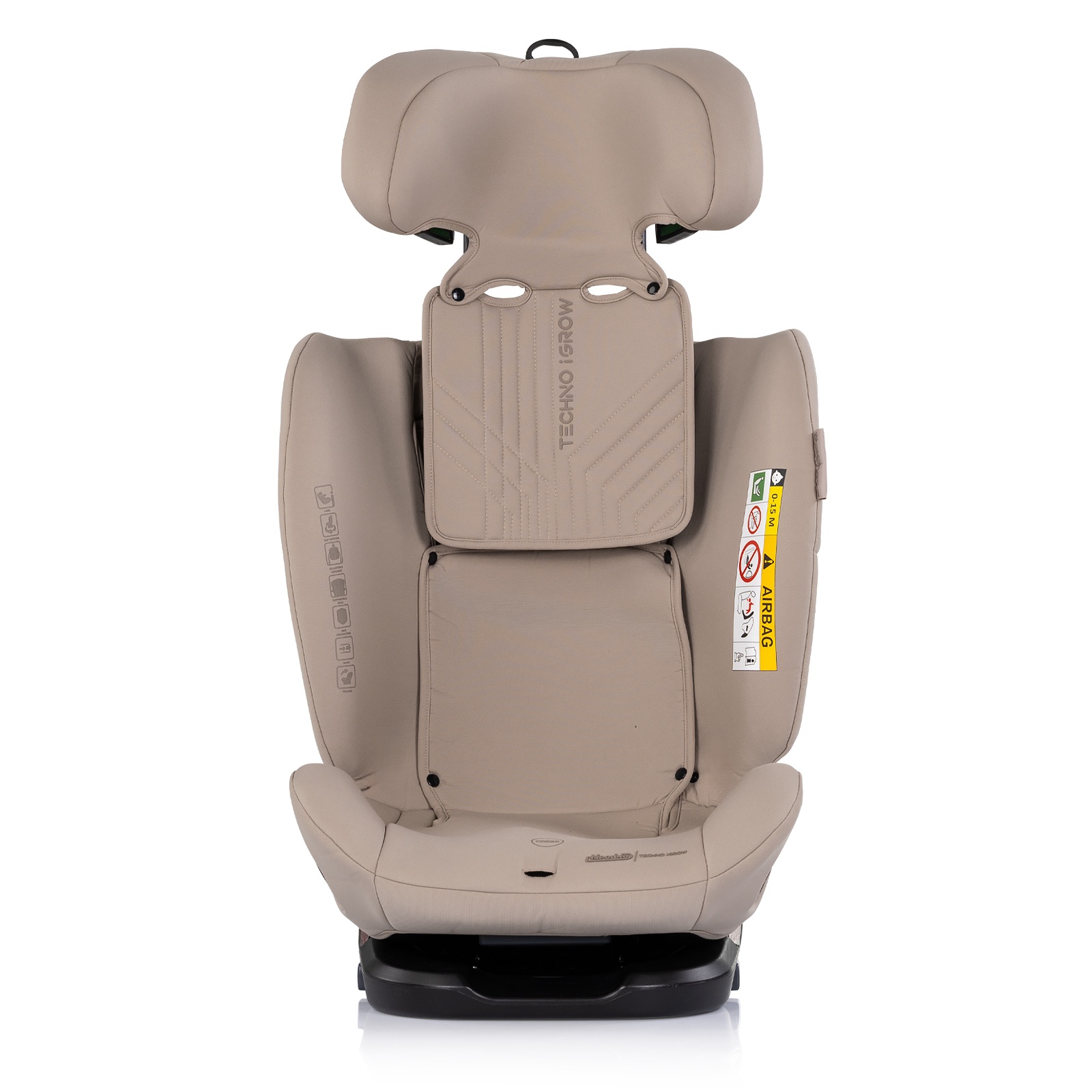 Столче за кола Chipolino Techno iGrow i-Size 40–150 см, лате — снимка 4