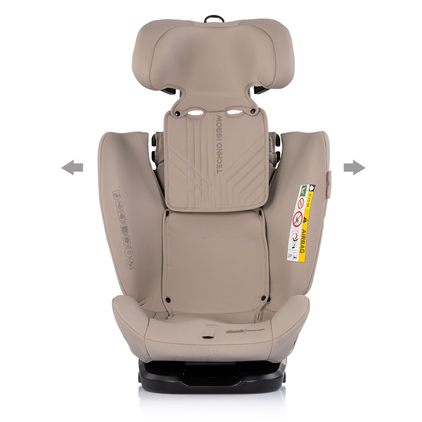 Столче за кола Chipolino Techno iGrow i-Size 40–150 см, лате — снимка 5