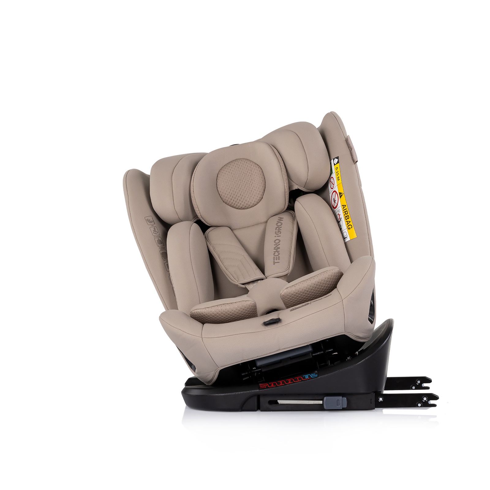 Столче за кола Chipolino Techno iGrow i-Size 40–150 см, лате — снимка 8