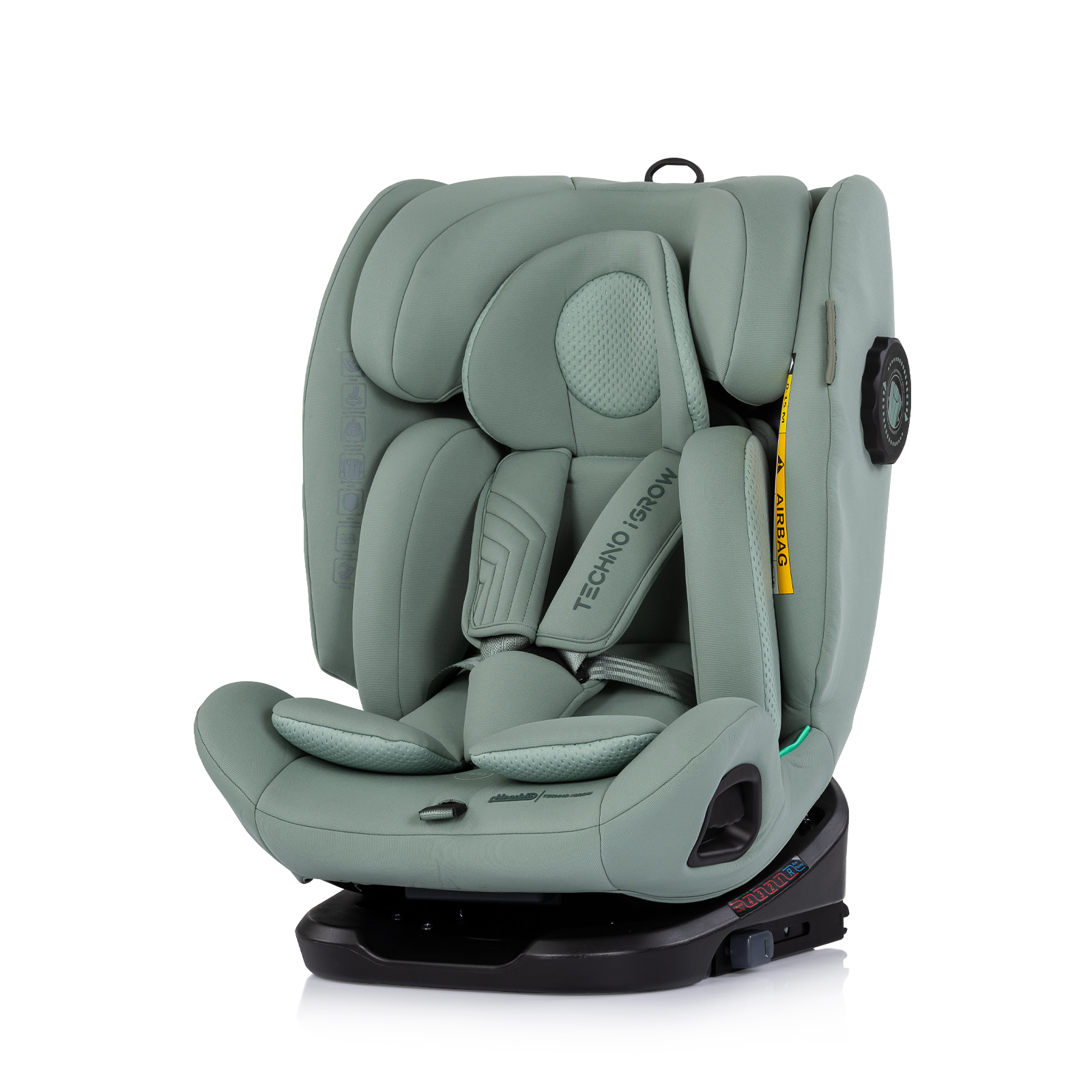 Столче за кола Chipolino Techno iGrow i-Size 40–150 см, матча
