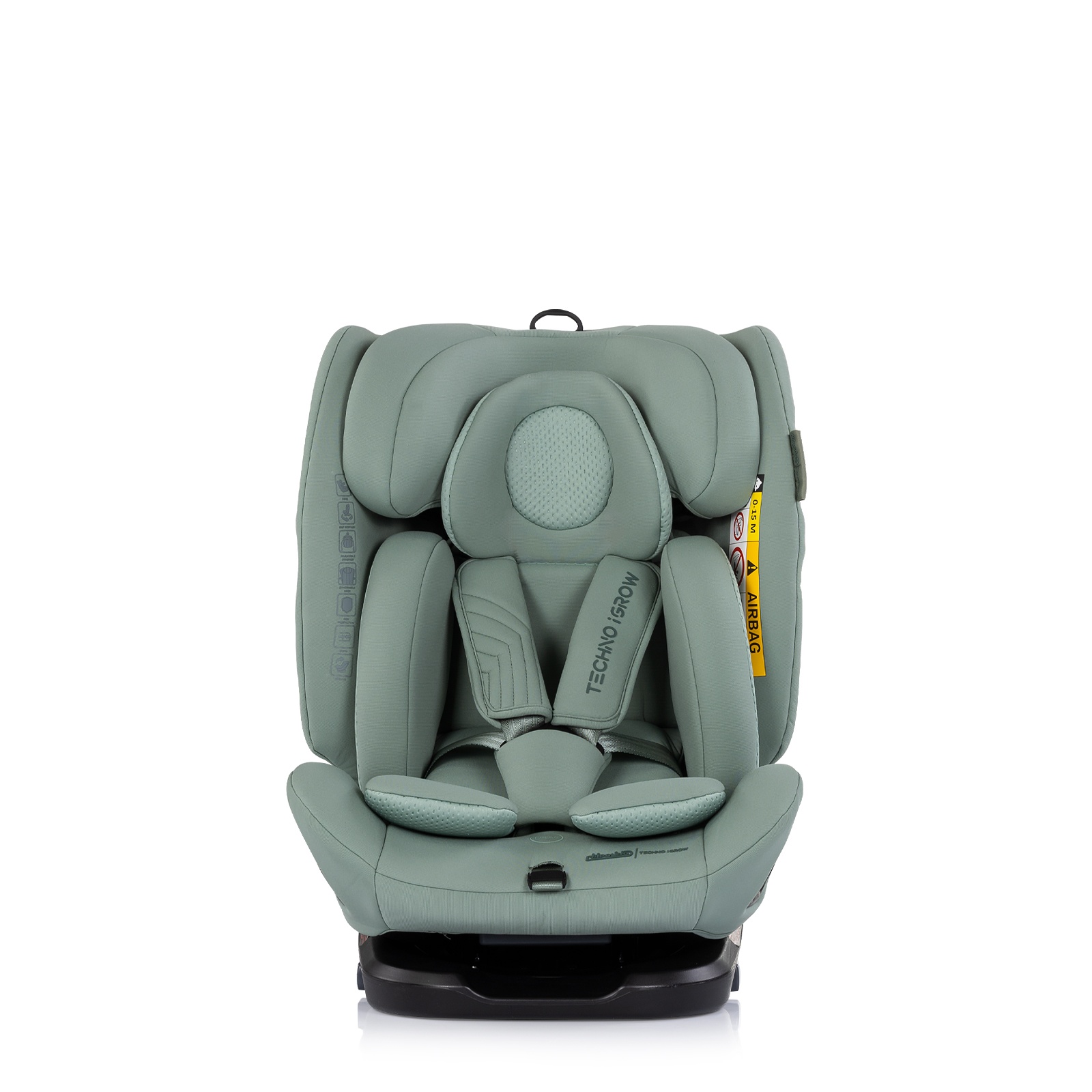Столче за кола Chipolino Techno iGrow i-Size 40–150 см, матча — снимка 3