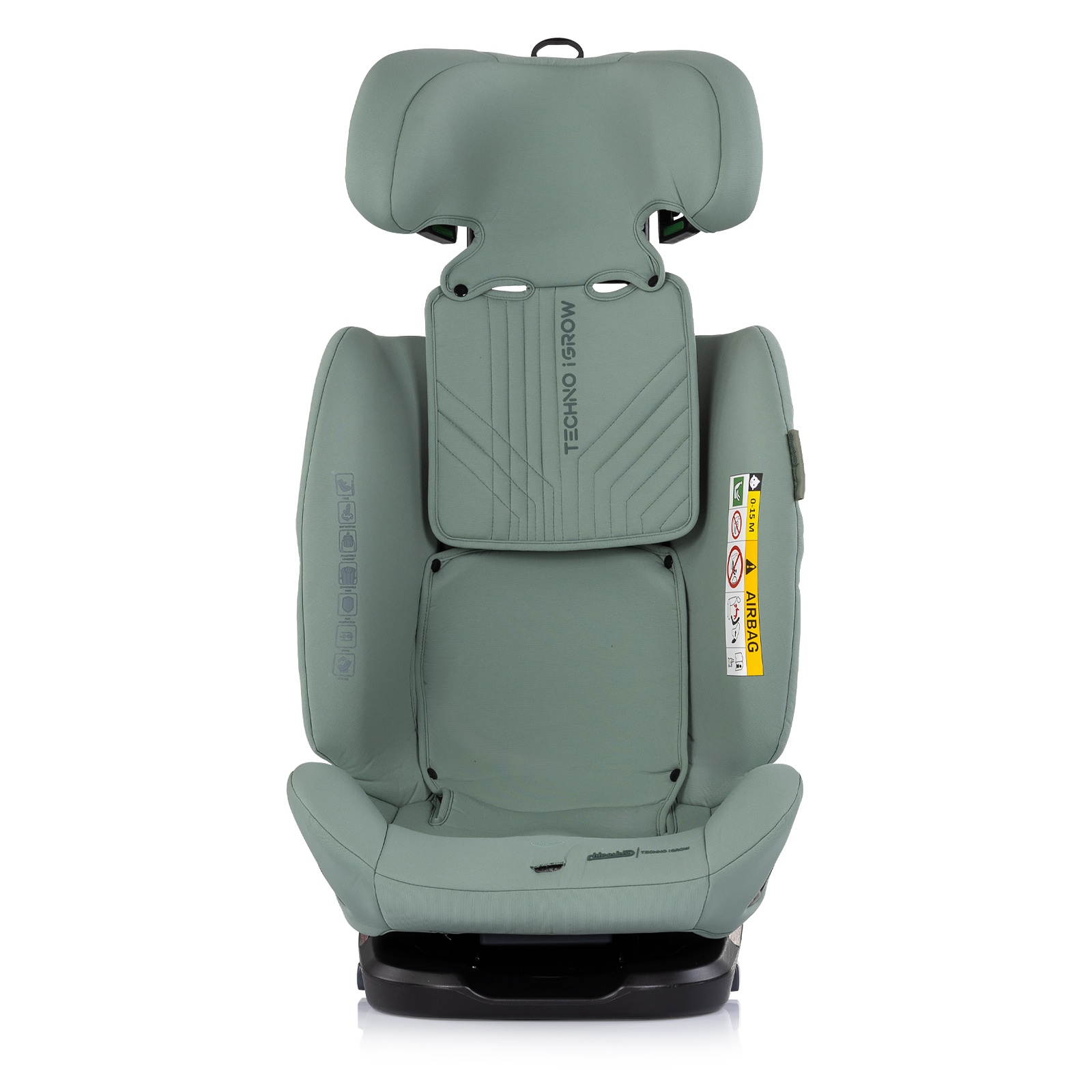 Столче за кола Chipolino Techno iGrow i-Size 40–150 см, матча — снимка 4