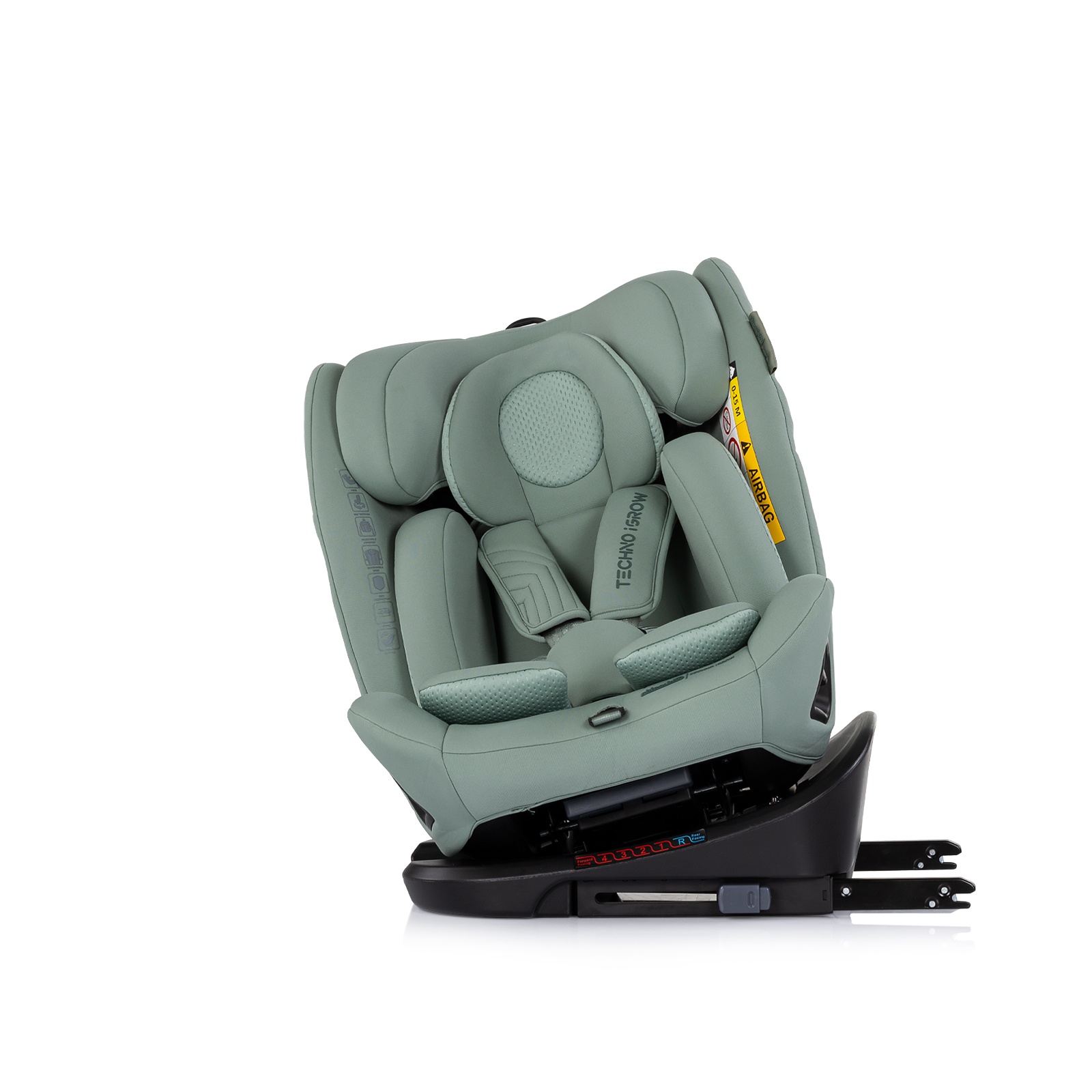 Столче за кола Chipolino Techno iGrow i-Size 40–150 см, матча — снимка 8