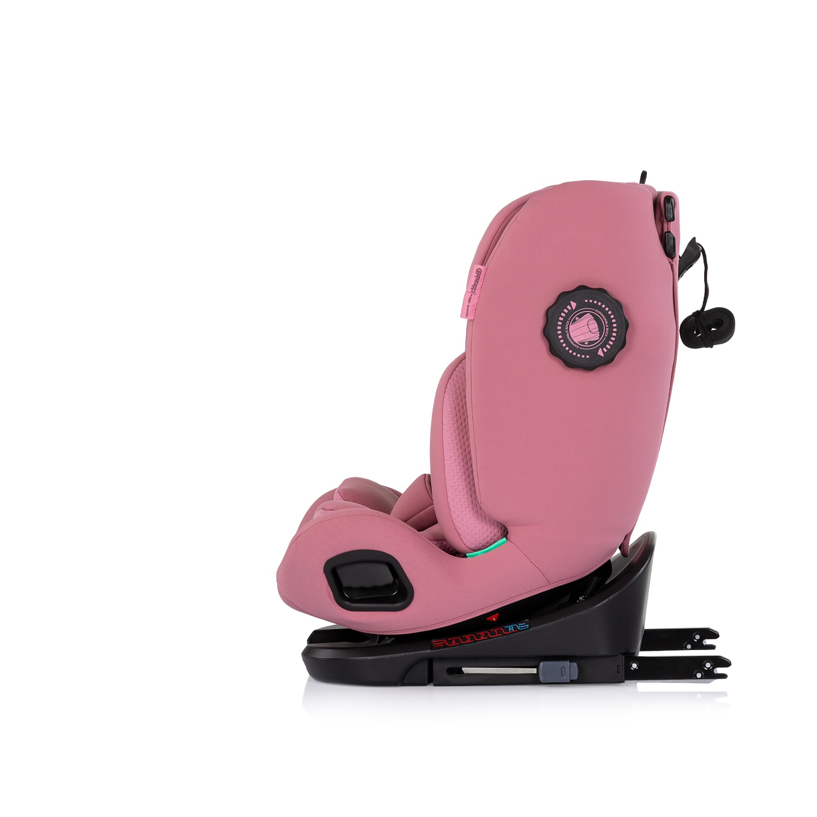 Столче за кола Chipolino Techno iGrow i-Size 40–150 см, пудрено розово — снимка 6