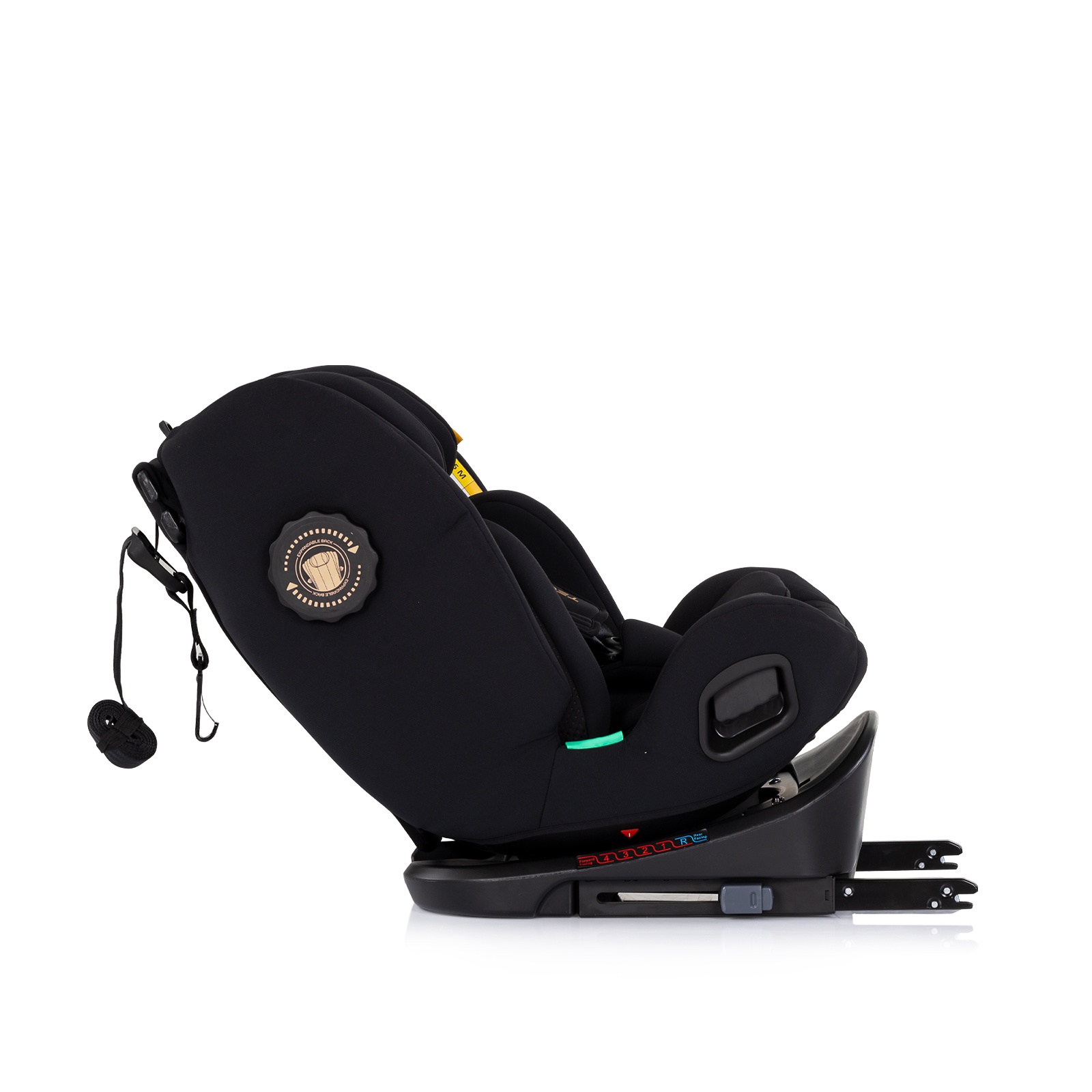 Столче за кола Chipolino Techno iGrow i-Size 40–150 см, черно — снимка 10