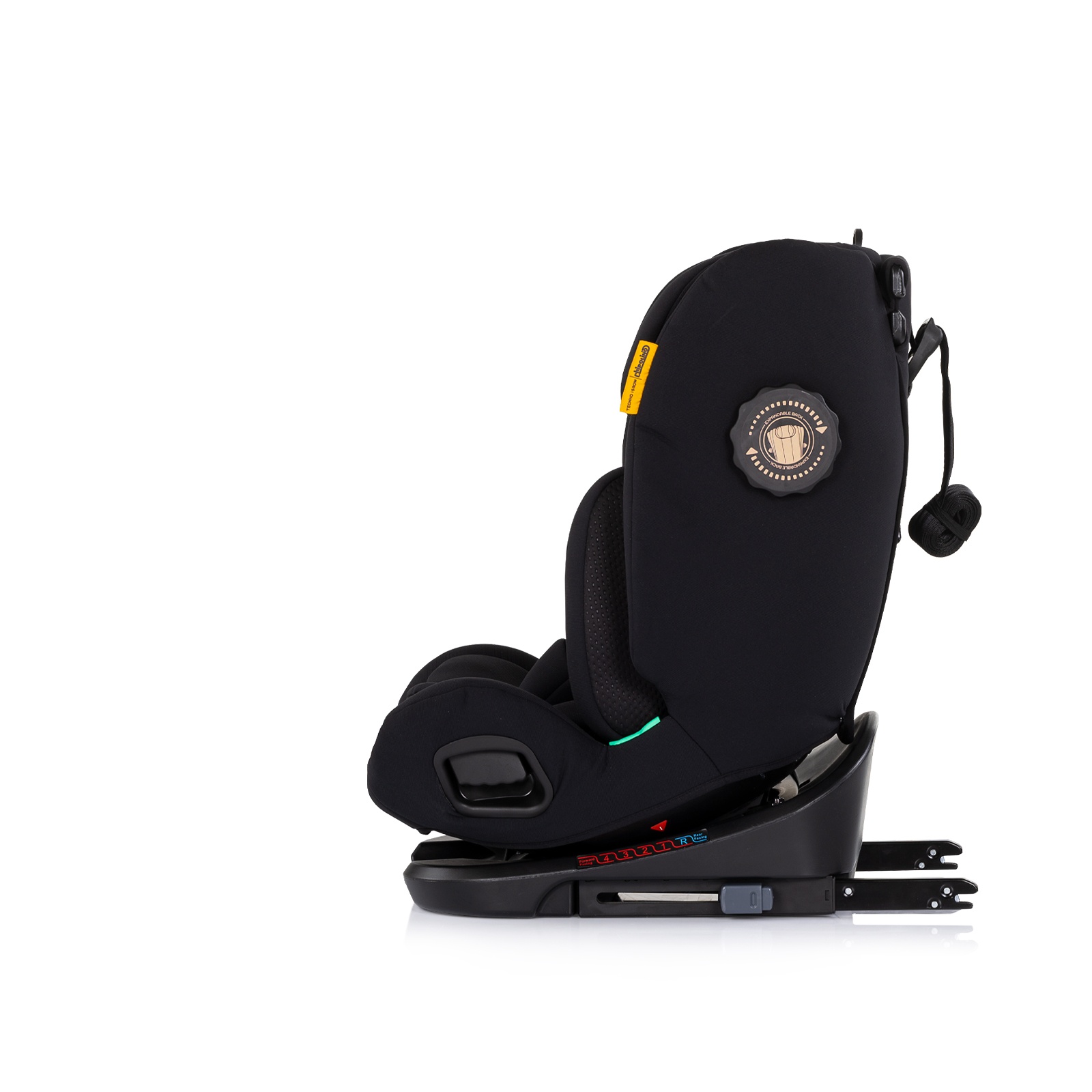Столче за кола Chipolino Techno iGrow i-Size 40–150 см, черно — снимка 6