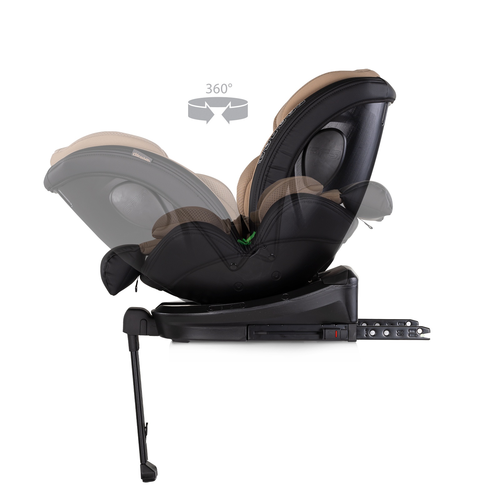 Столче за кола Chipolino Hypnotic Plus i-Size 40–150 см, лате — снимка 7