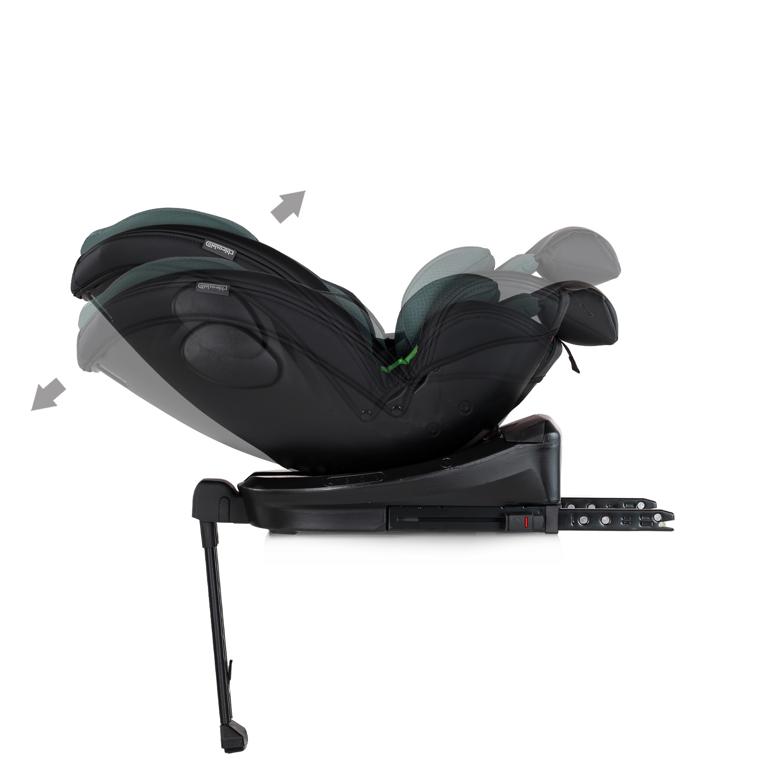 Столче за кола Chipolino Hypnotic Plus i-Size 40–150 см, зелено — снимка 10