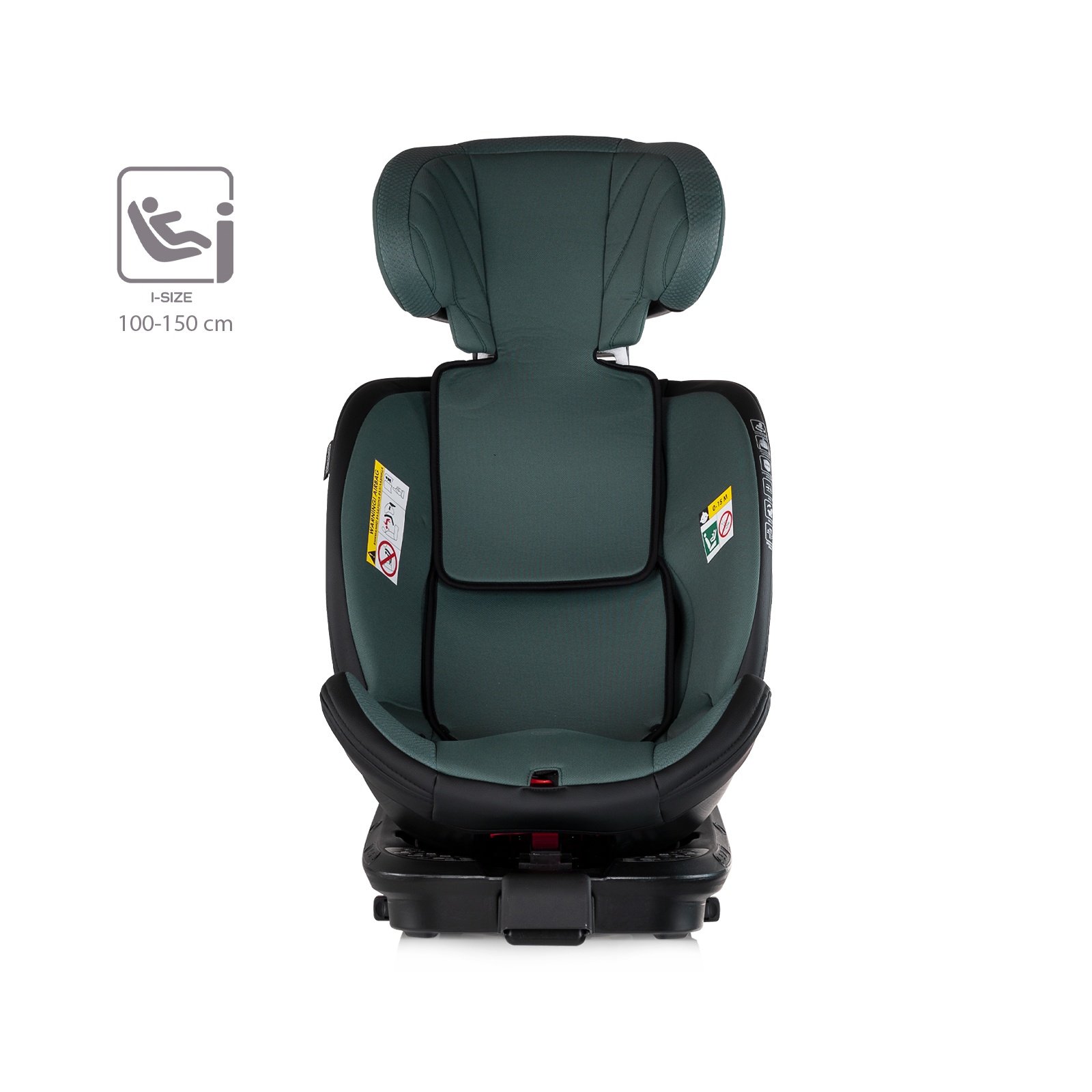 Столче за кола Chipolino Hypnotic Plus i-Size 40–150 см, зелено — снимка 11