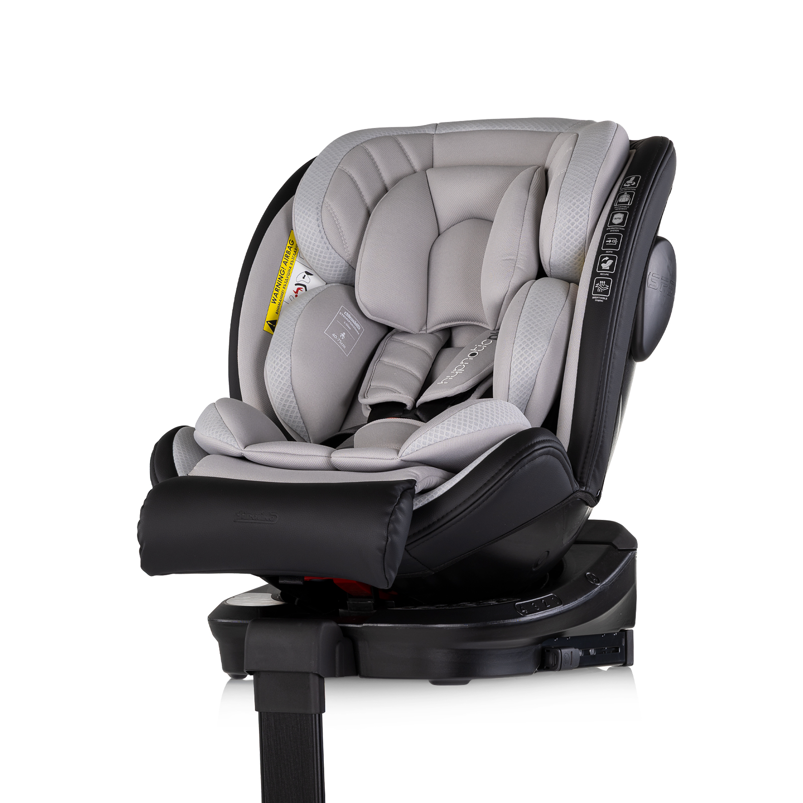 Столче за кола Chipolino Hypnotic Plus i-Size 40–150 см, платина