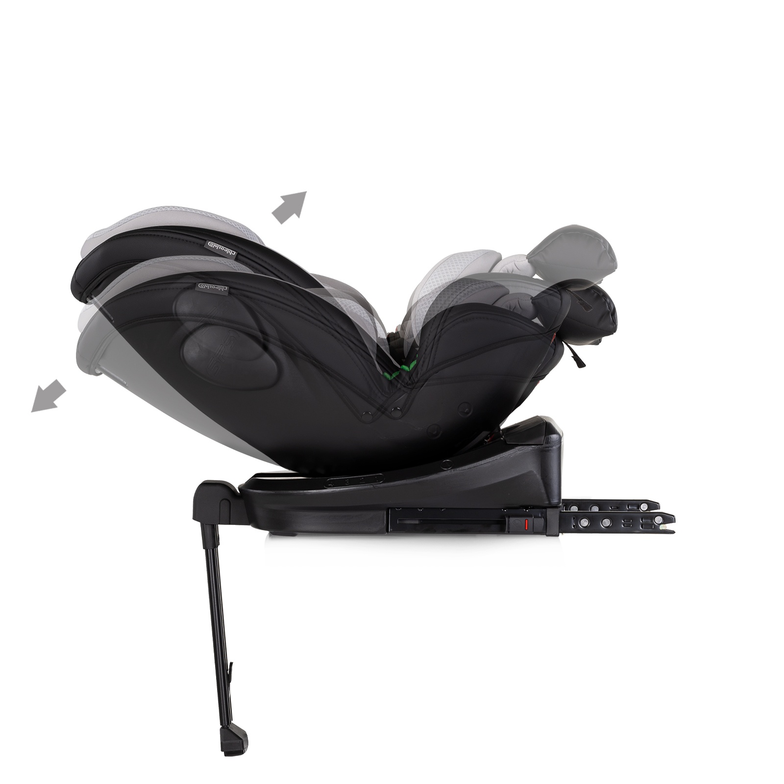 Столче за кола Chipolino Hypnotic Plus i-Size 40–150 см, платина — снимка 10