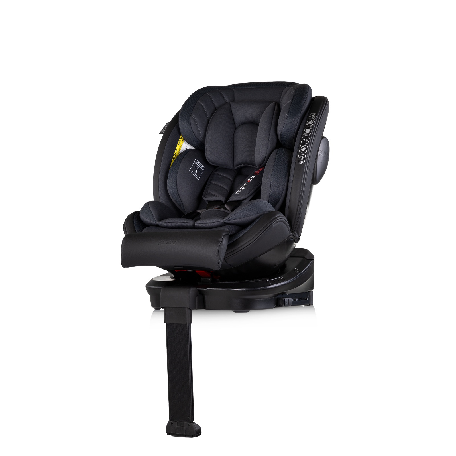Столче за кола Chipolino Hypnotic Plus i-Size 40–150 см, тъмносиво — снимка 3