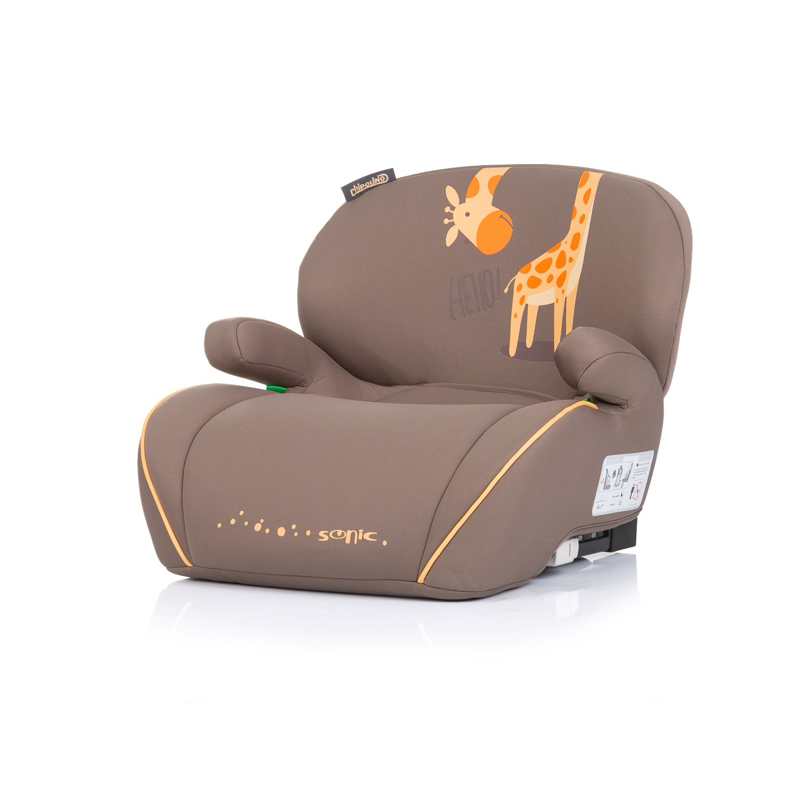 Столче за кола Chipolino Sonic i-Size 125–150 см, жираф