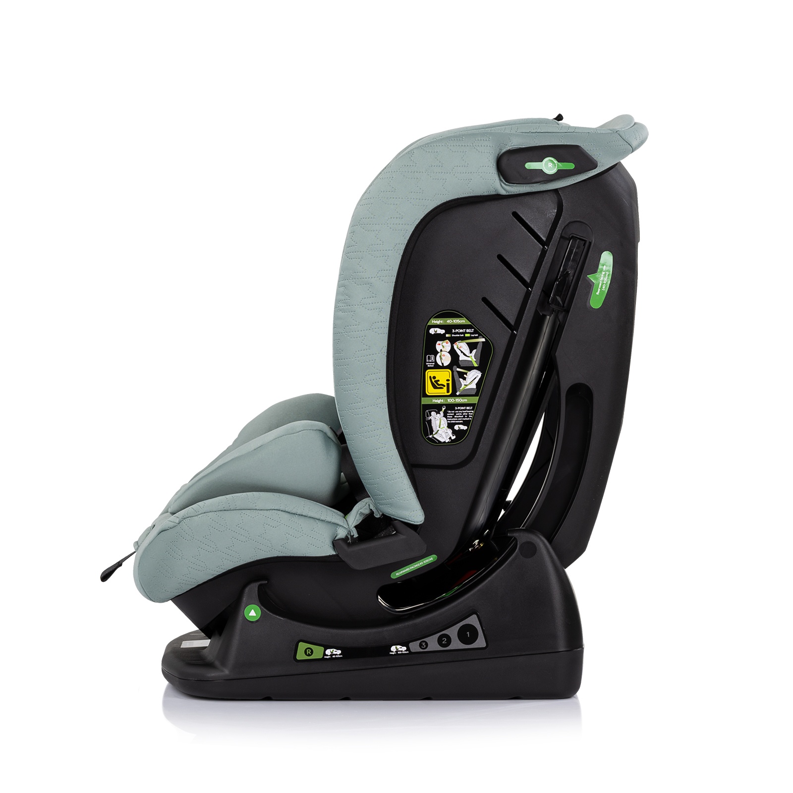 Столче за кола Chipolino Aviato i-Size 40–150 см, босилек