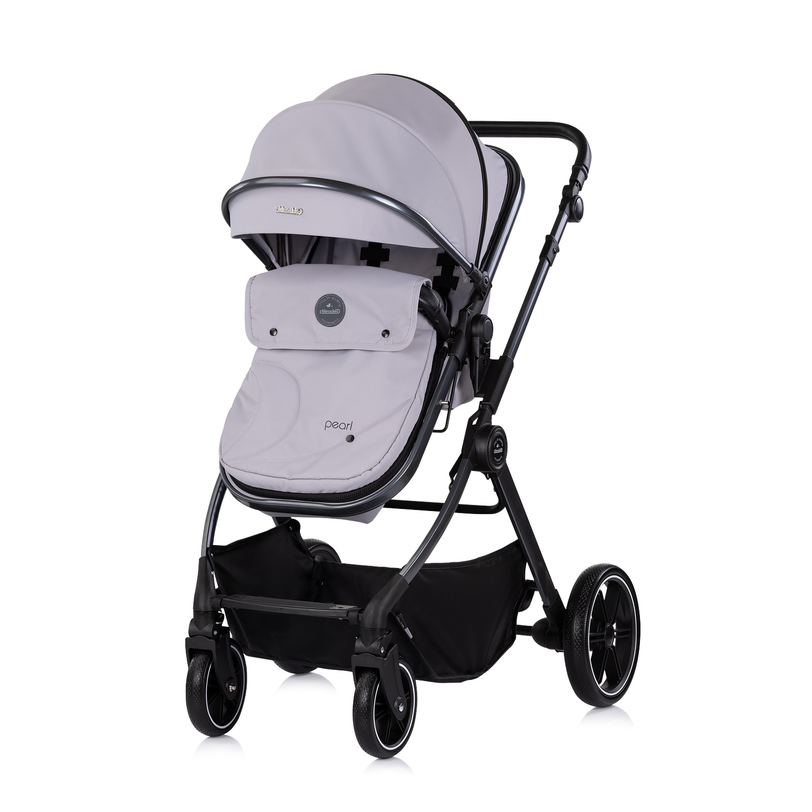 Детска количка 2 в 1 Chipolino Pearl до 22 кг, платина