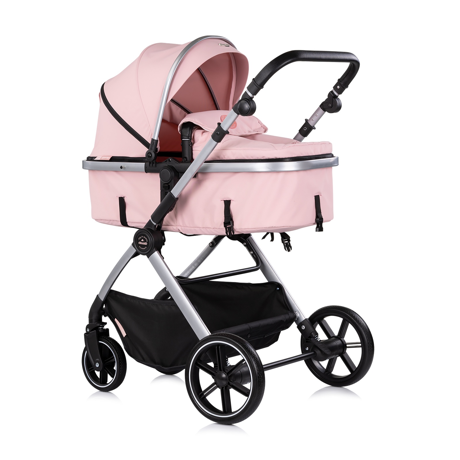 Детска количка 2 в 1 Chipolino Pearl до 22 кг, розова пудра