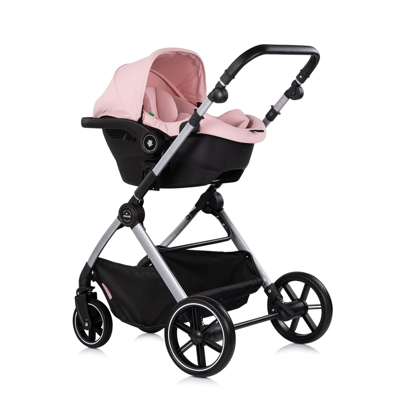 Детска количка 2 в 1 Chipolino Pearl до 22 кг, розова пудра