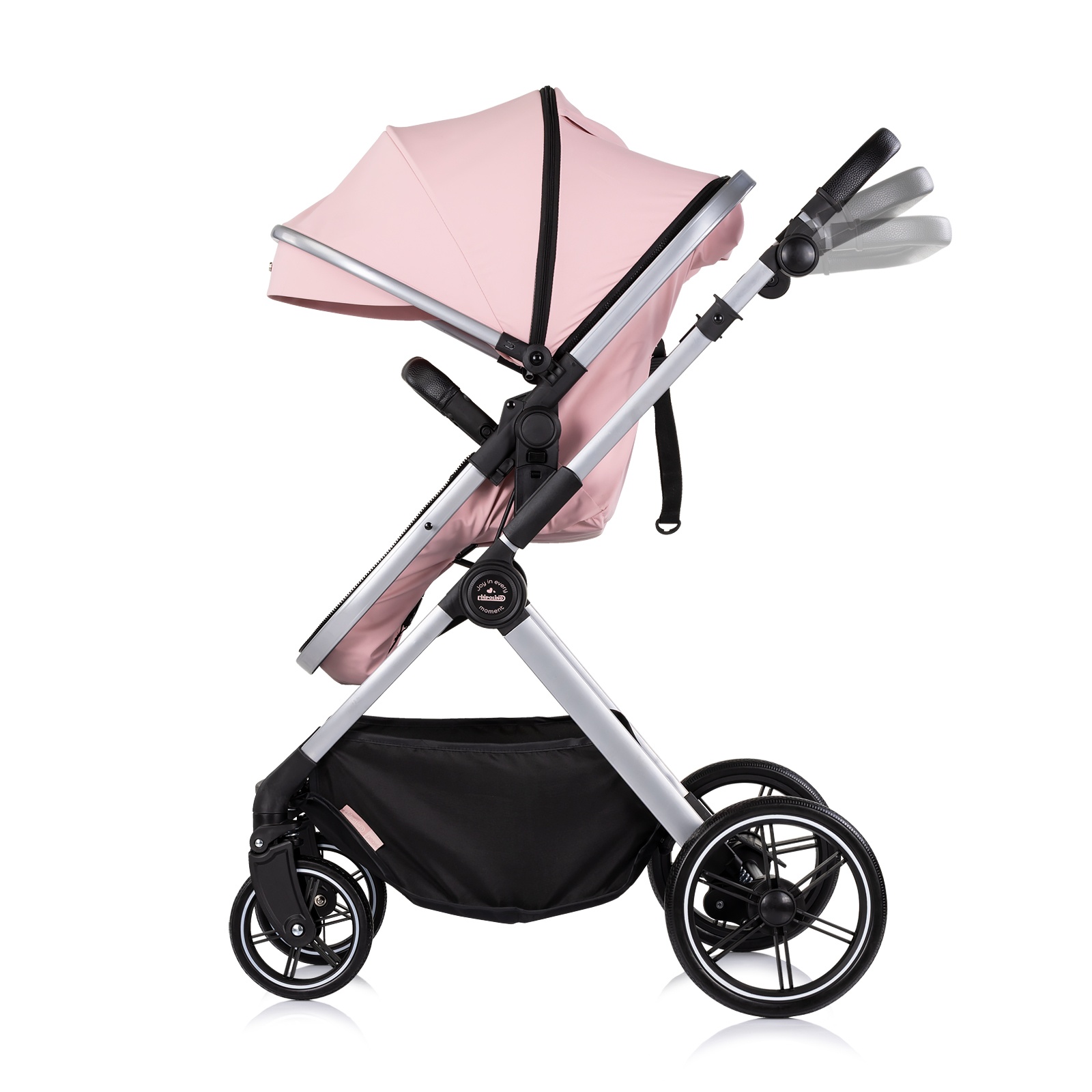 Детска количка 2 в 1 Chipolino Pearl до 22 кг, розова пудра