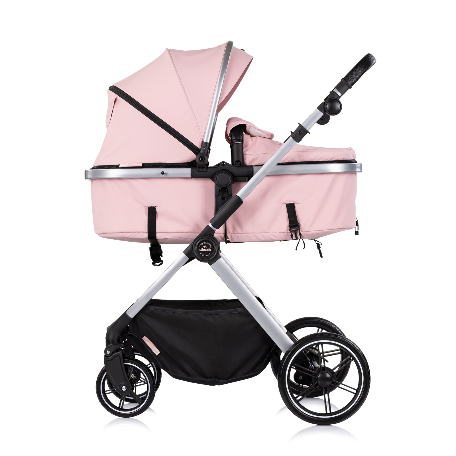Детска количка 2 в 1 Chipolino Pearl до 22 кг, розова пудра