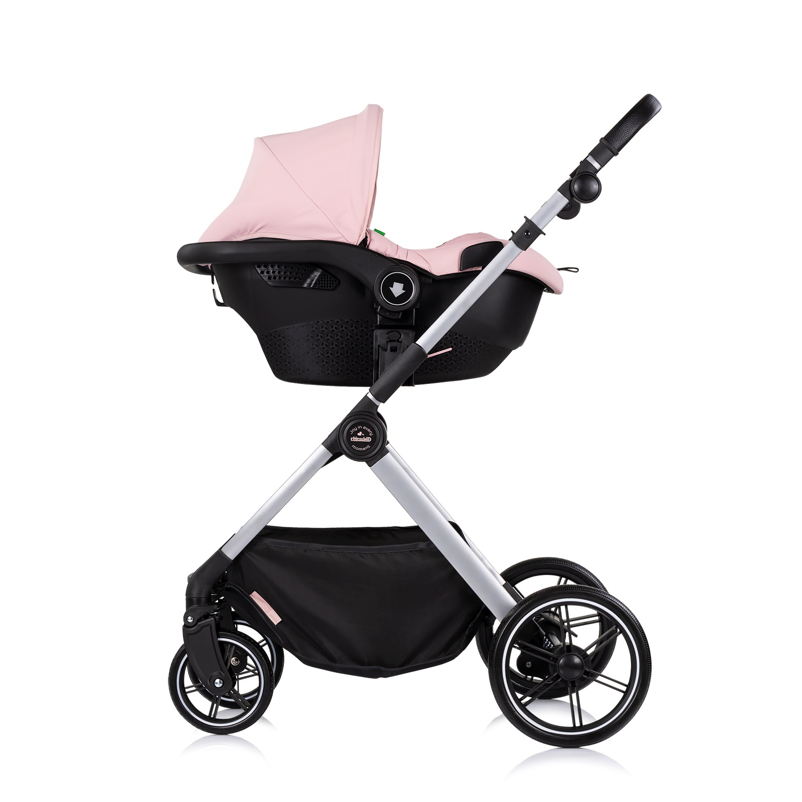 Детска количка 2 в 1 Chipolino Pearl до 22 кг, розова пудра