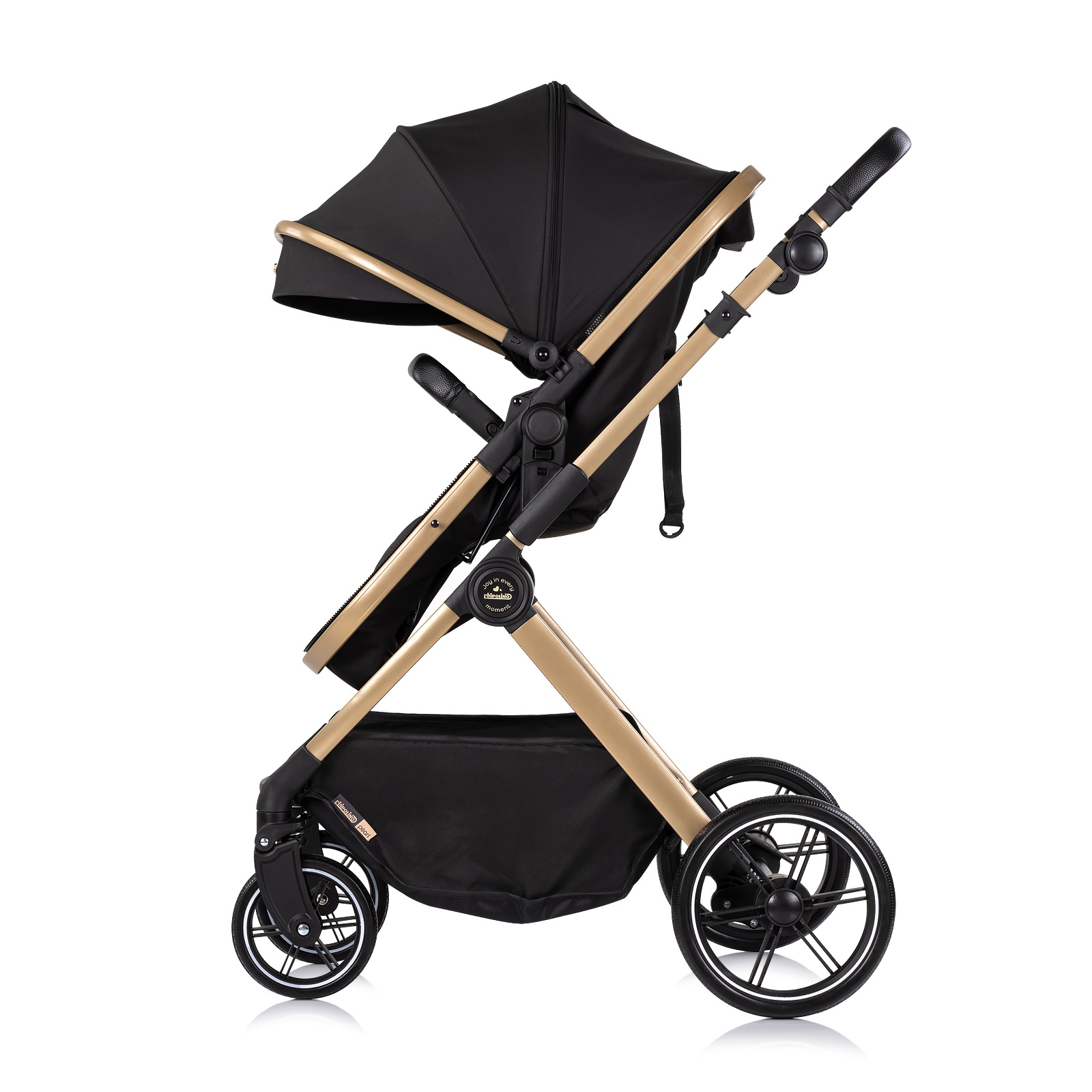 Детска количка 2 в 1 Chipolino Pearl до 22 кг, черна