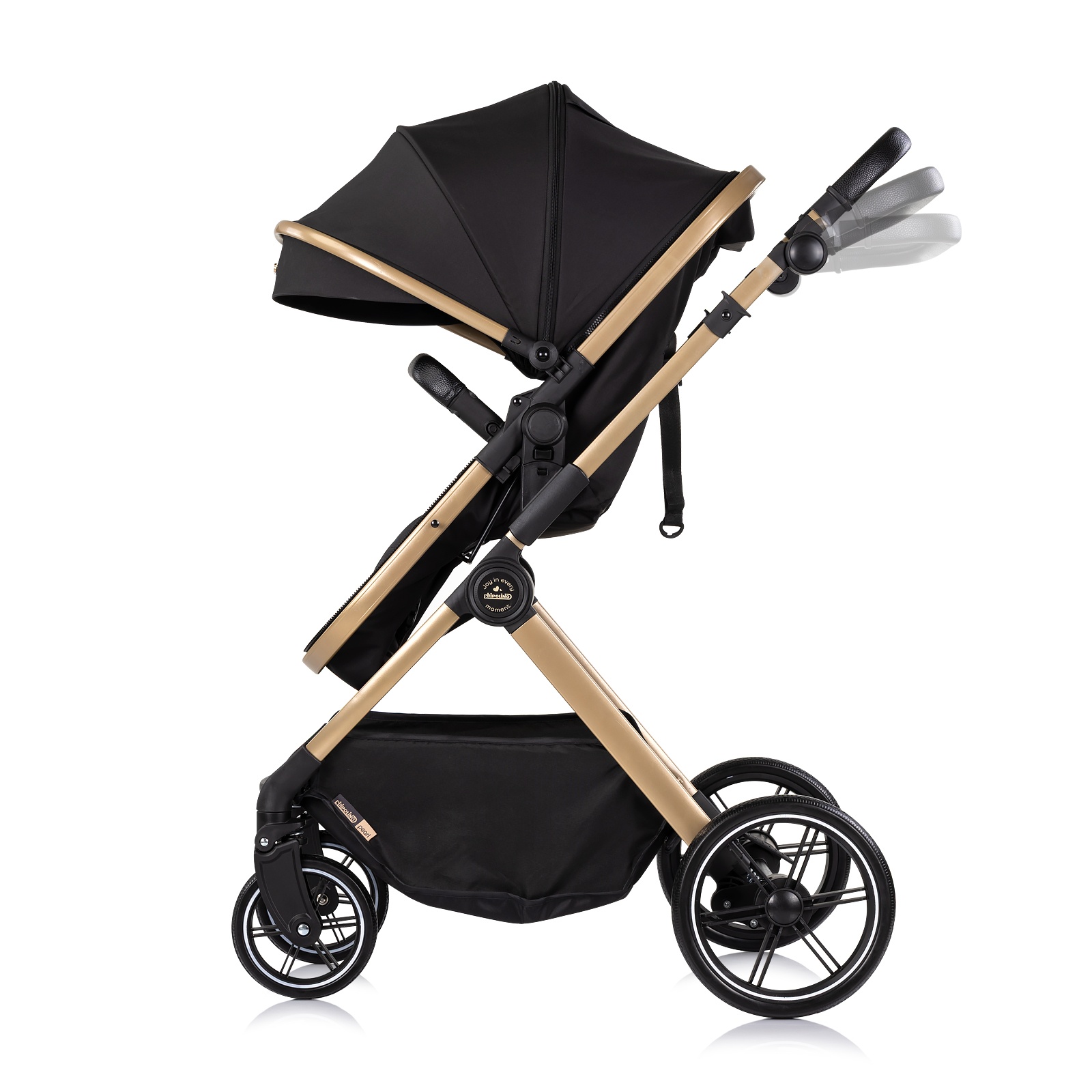 Детска количка 2 в 1 Chipolino Pearl до 22 кг, черна