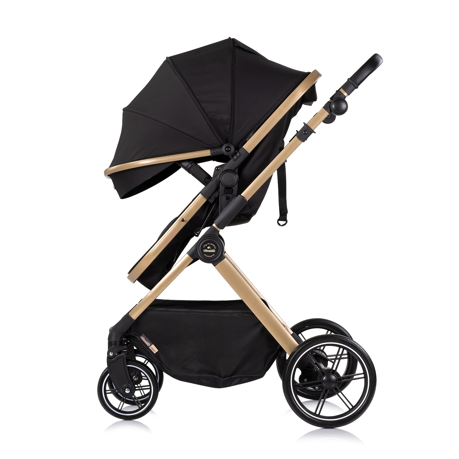 Детска количка 2 в 1 Chipolino Pearl до 22 кг, черна