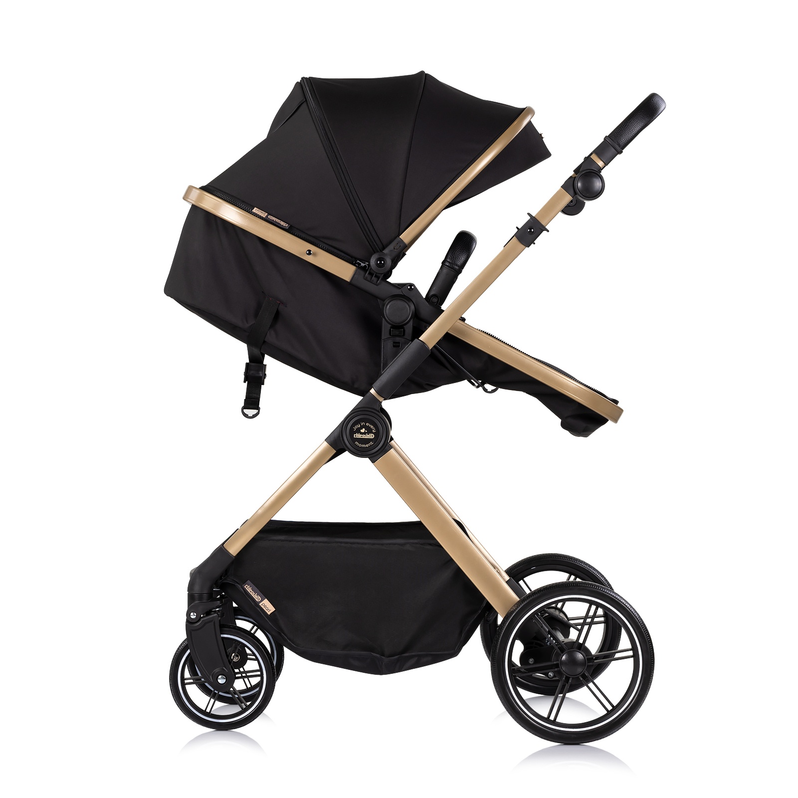 Детска количка 2 в 1 Chipolino Pearl до 22 кг, черна